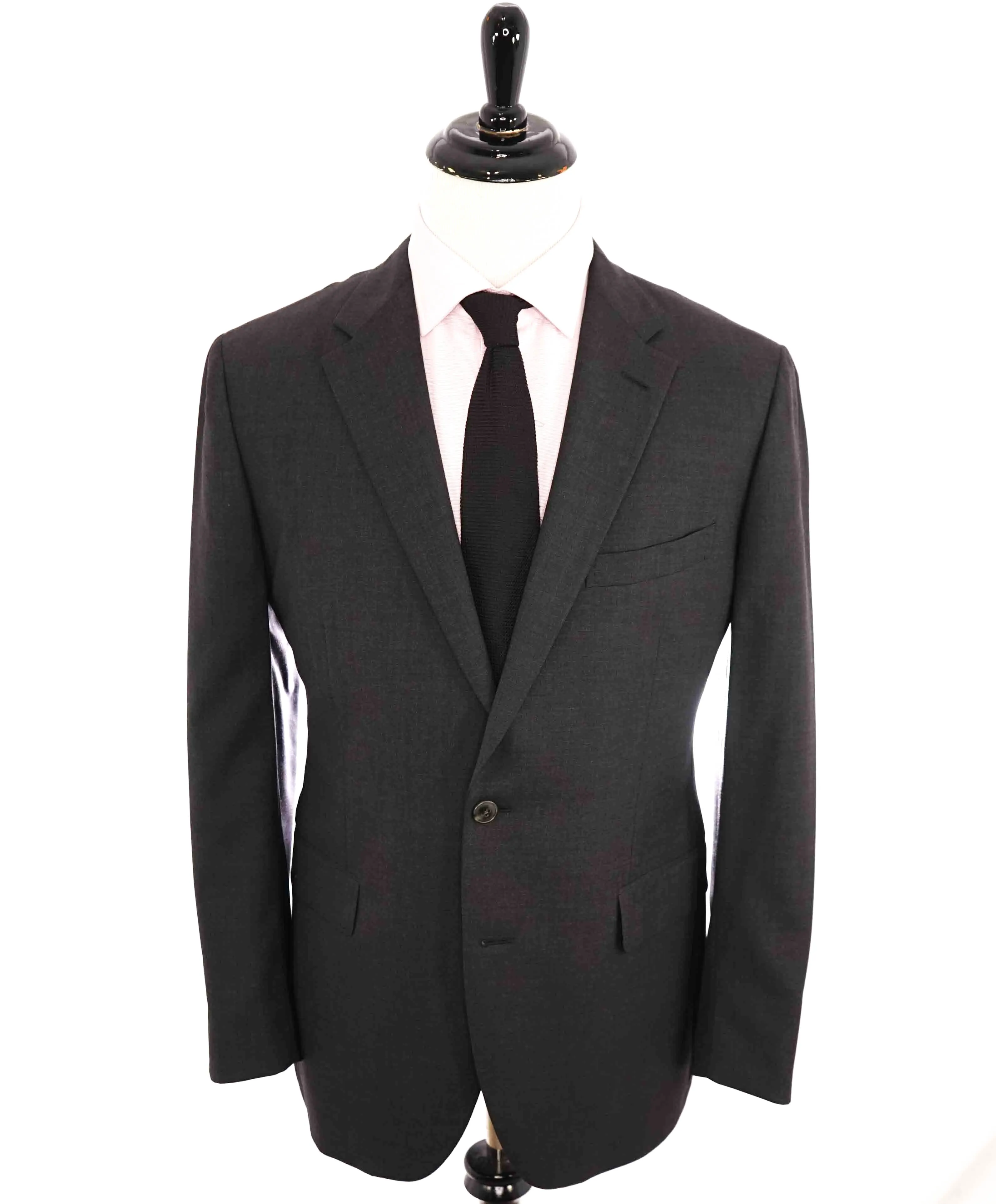 $1,295 BOGLIOLI- Wool 2-Button Notch Lapel Gray Blazer - 46R