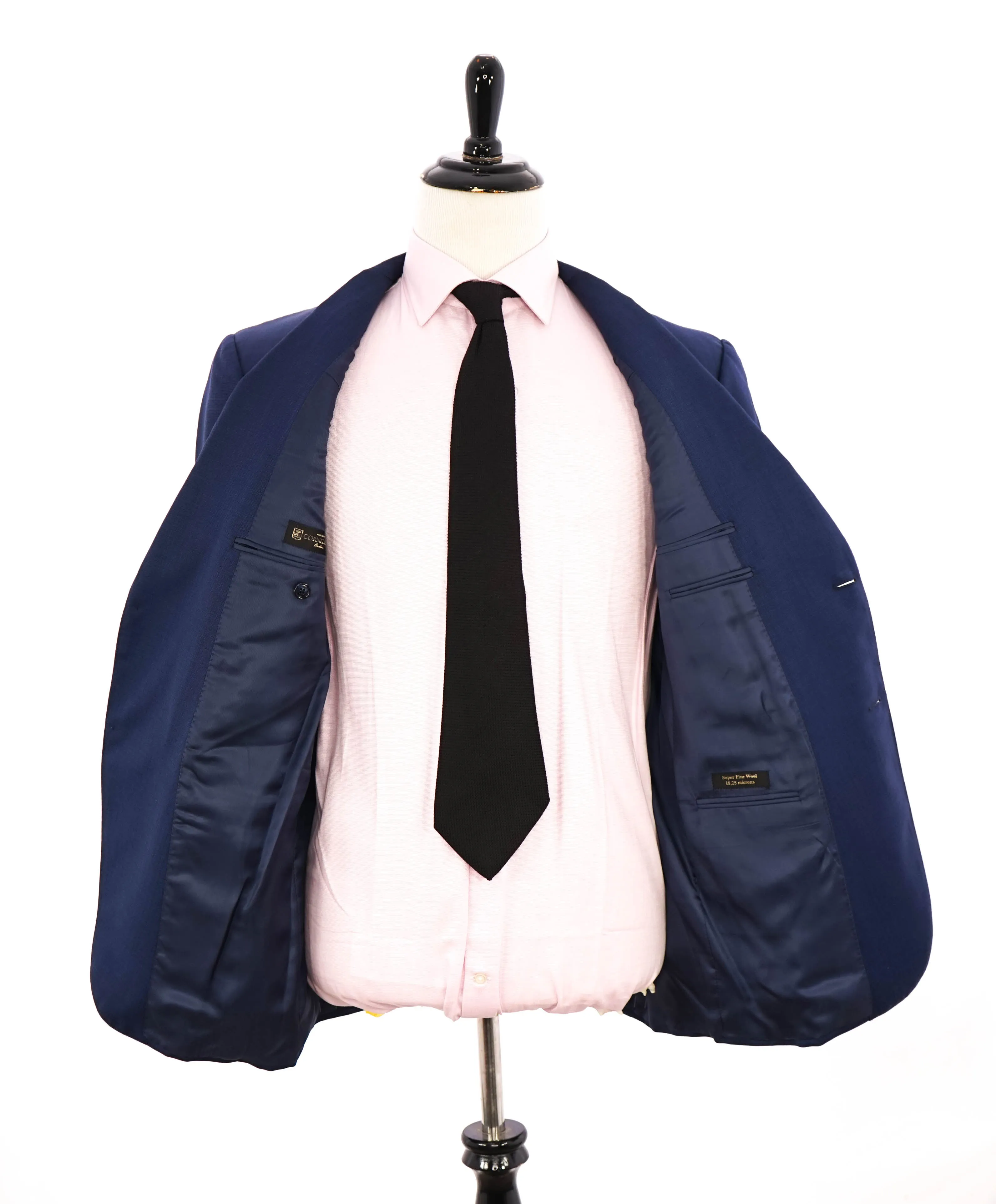 $1,595 CORNELIANI - *18,25 MICRONS* Blue Pindot Blazer - 44R