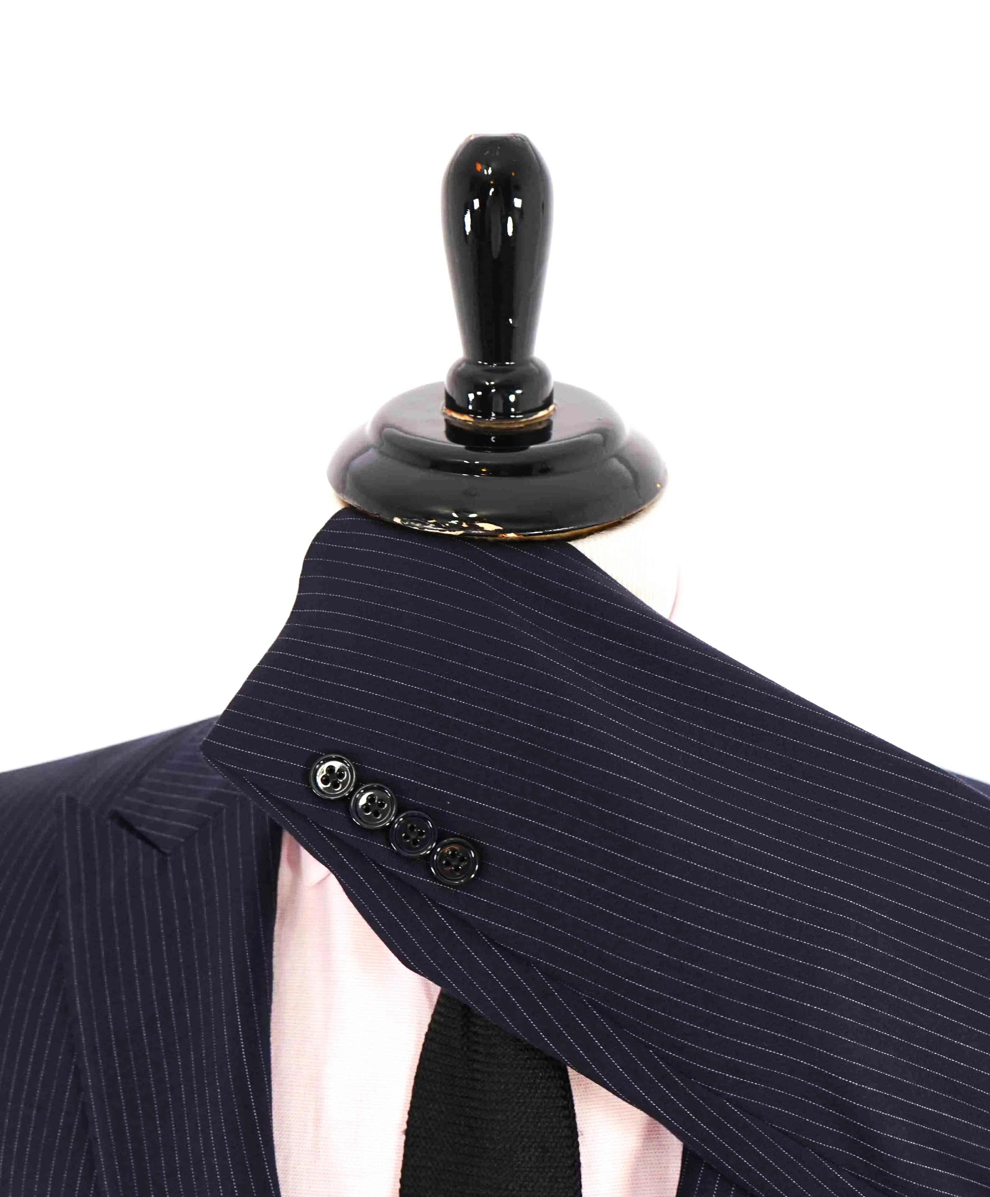 $1,595 RALPH LAUREN BLACK LABEL - Navy Textured Peak Lapel Blazer - 38S