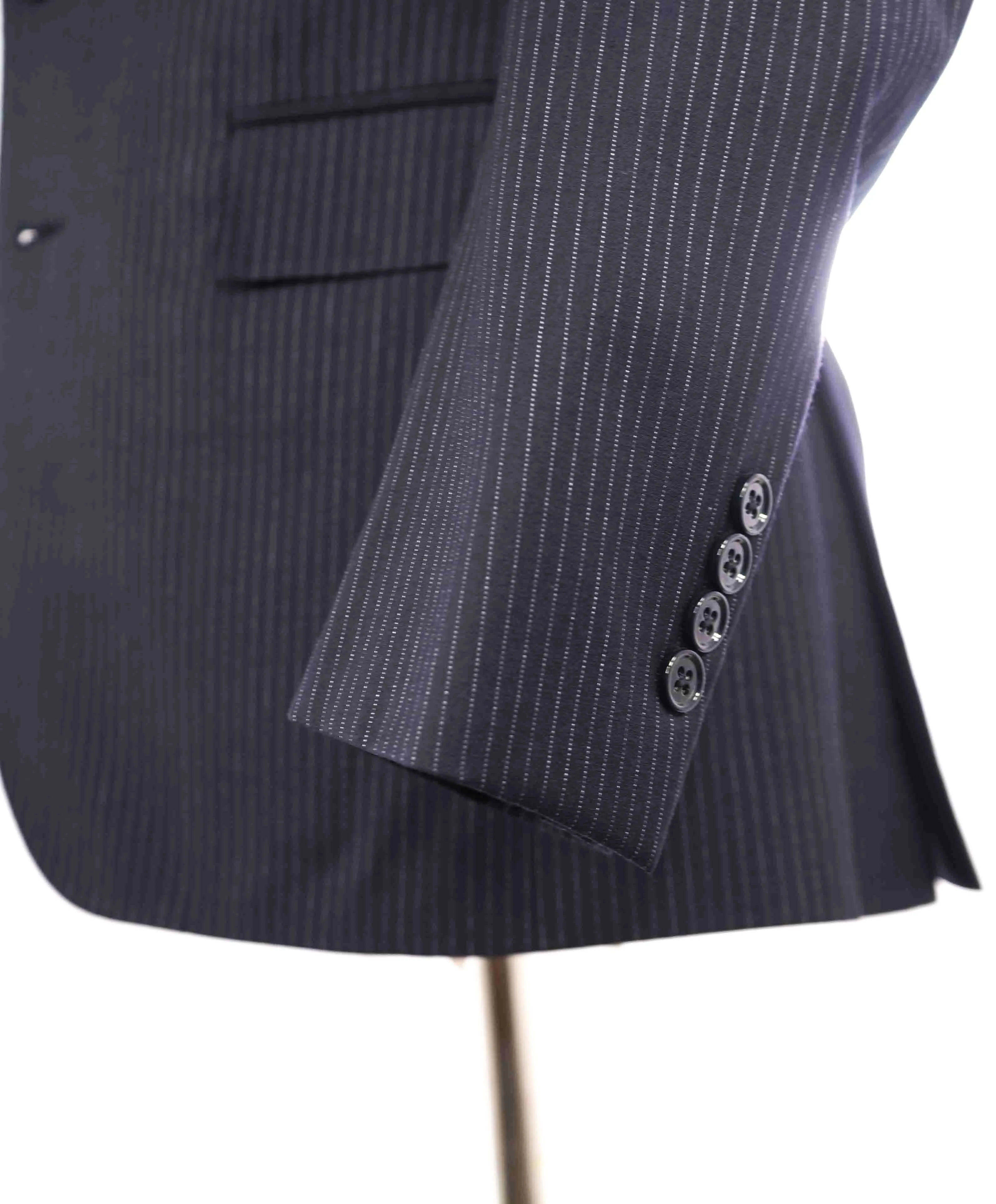 $1,595 RALPH LAUREN BLACK LABEL - Navy Textured Peak Lapel Blazer - 38S