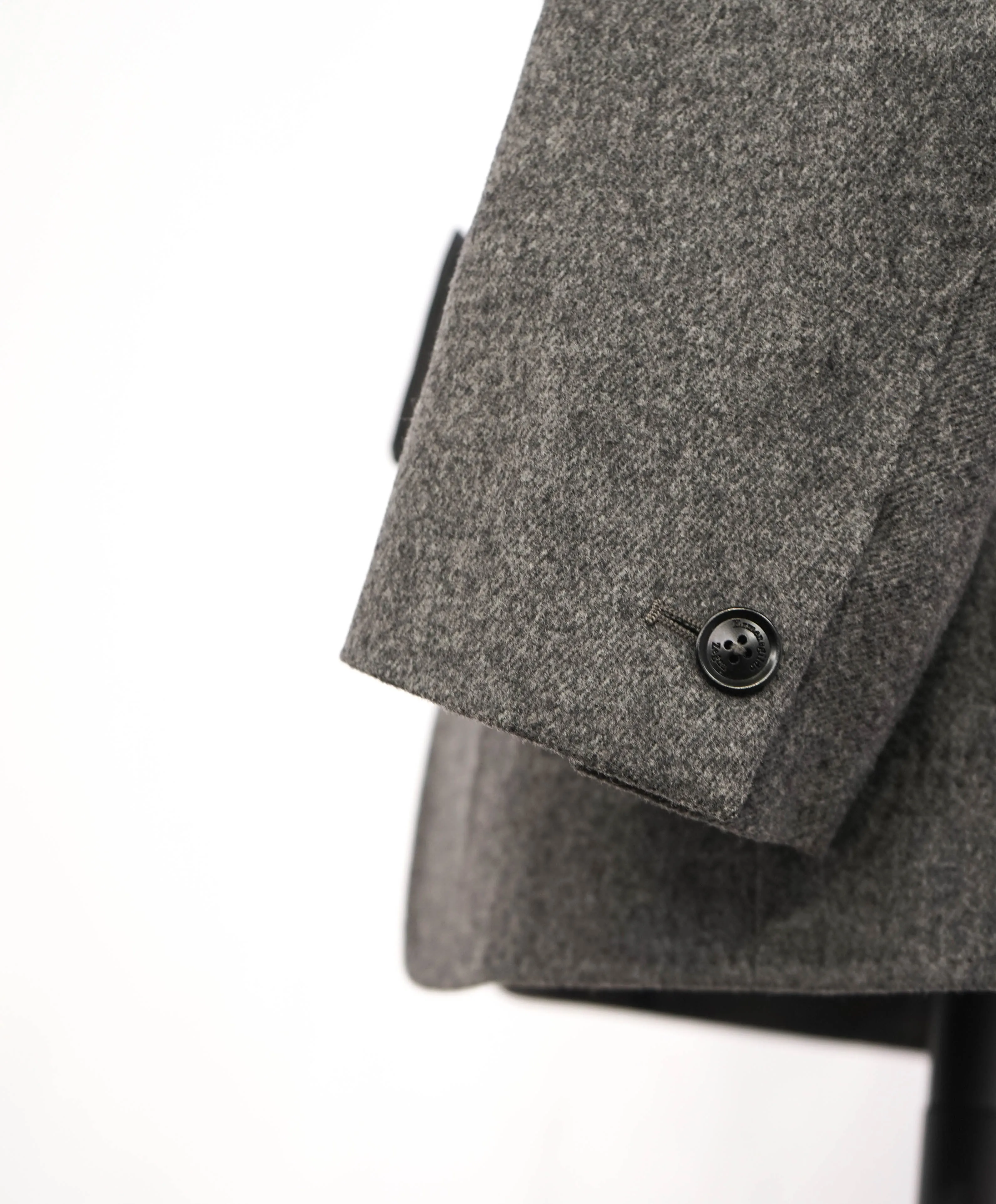 $2,895 ERMENEGILDO ZEGNA - Flannel Unlined Gray Performance Blazer - 42R