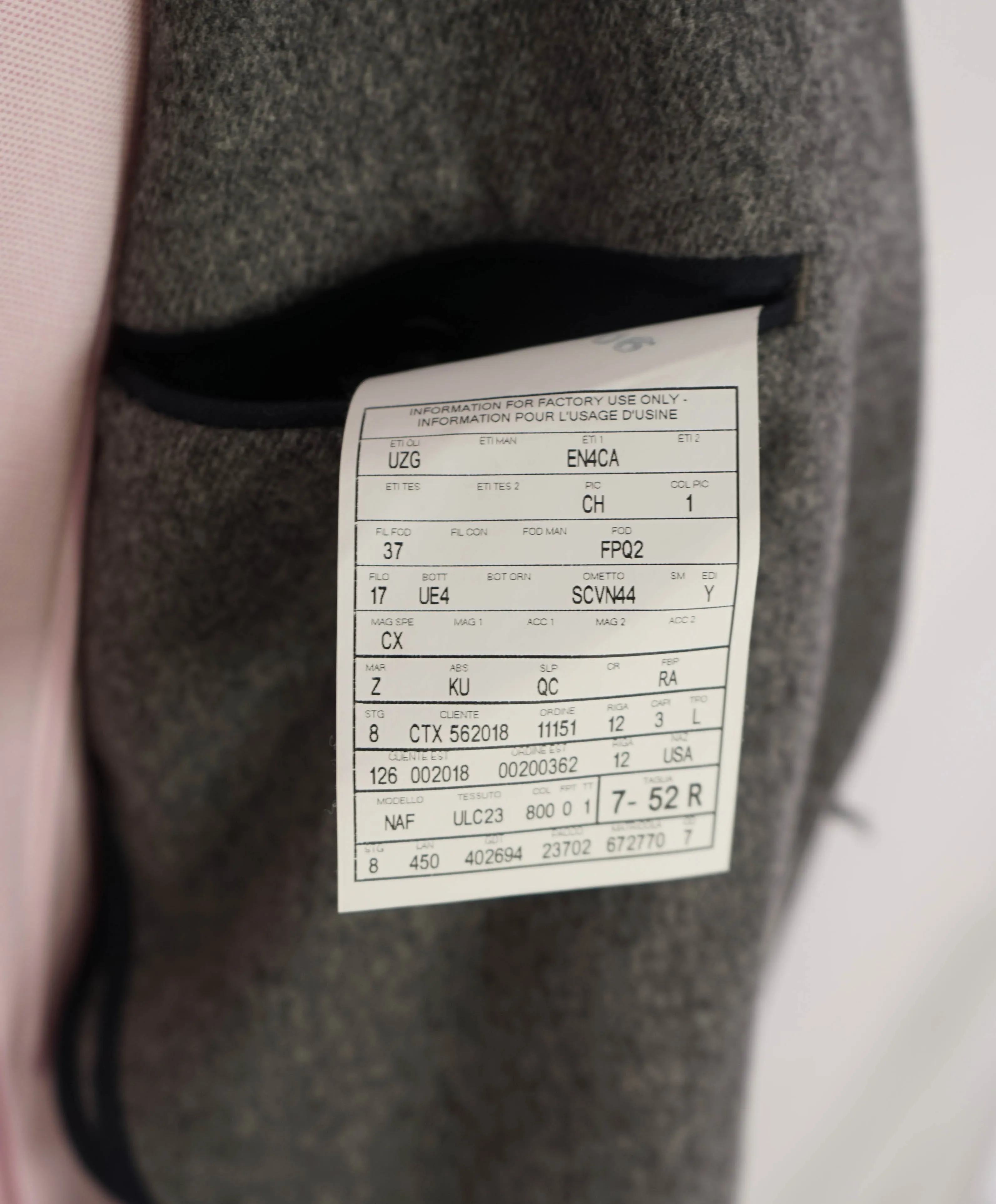 $2,895 ERMENEGILDO ZEGNA - Flannel Unlined Gray Performance Blazer - 42R