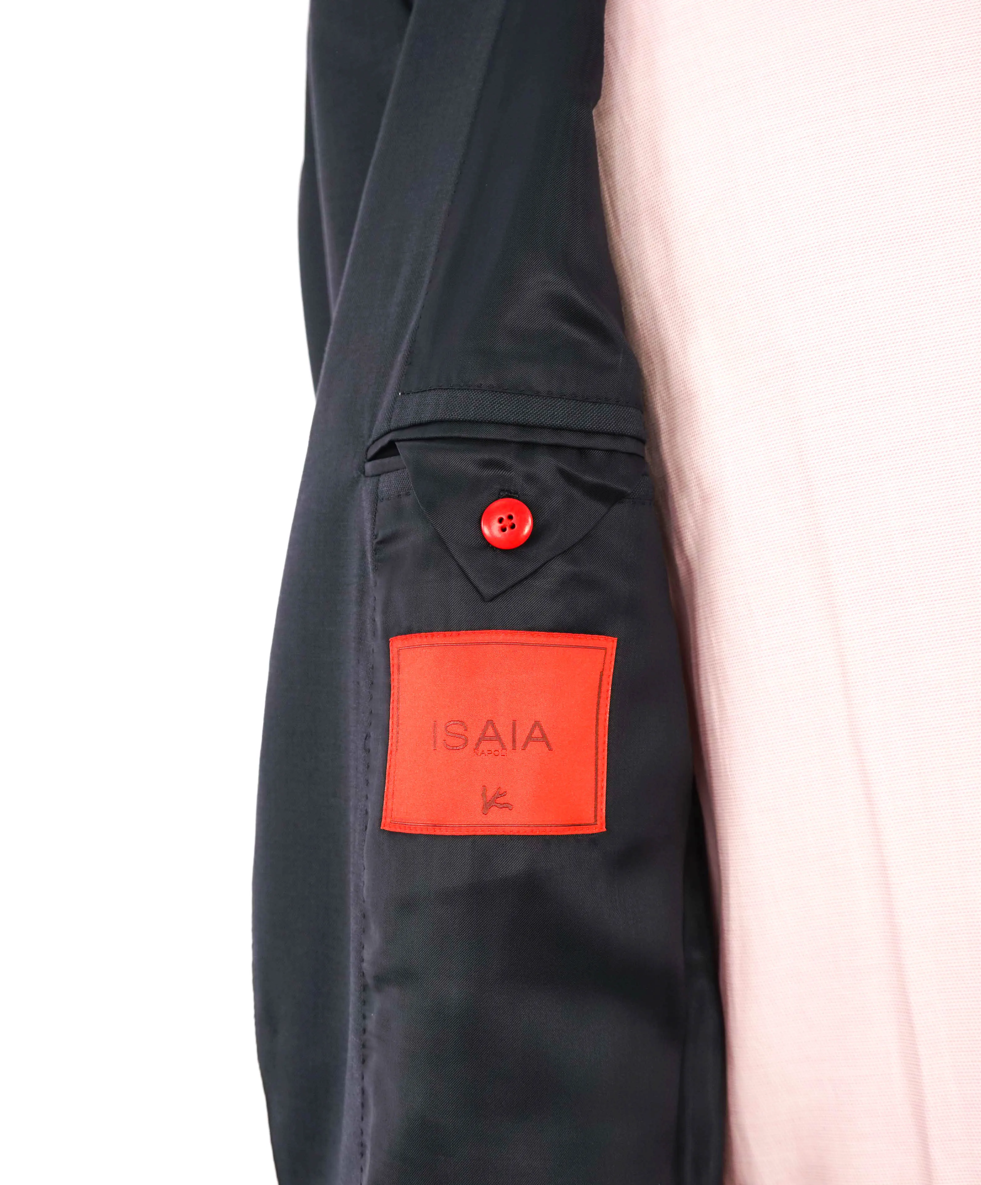 $2,995 ISAIA - Steel Blue Wool 2-Button Notch Lapel Blazer - 44R