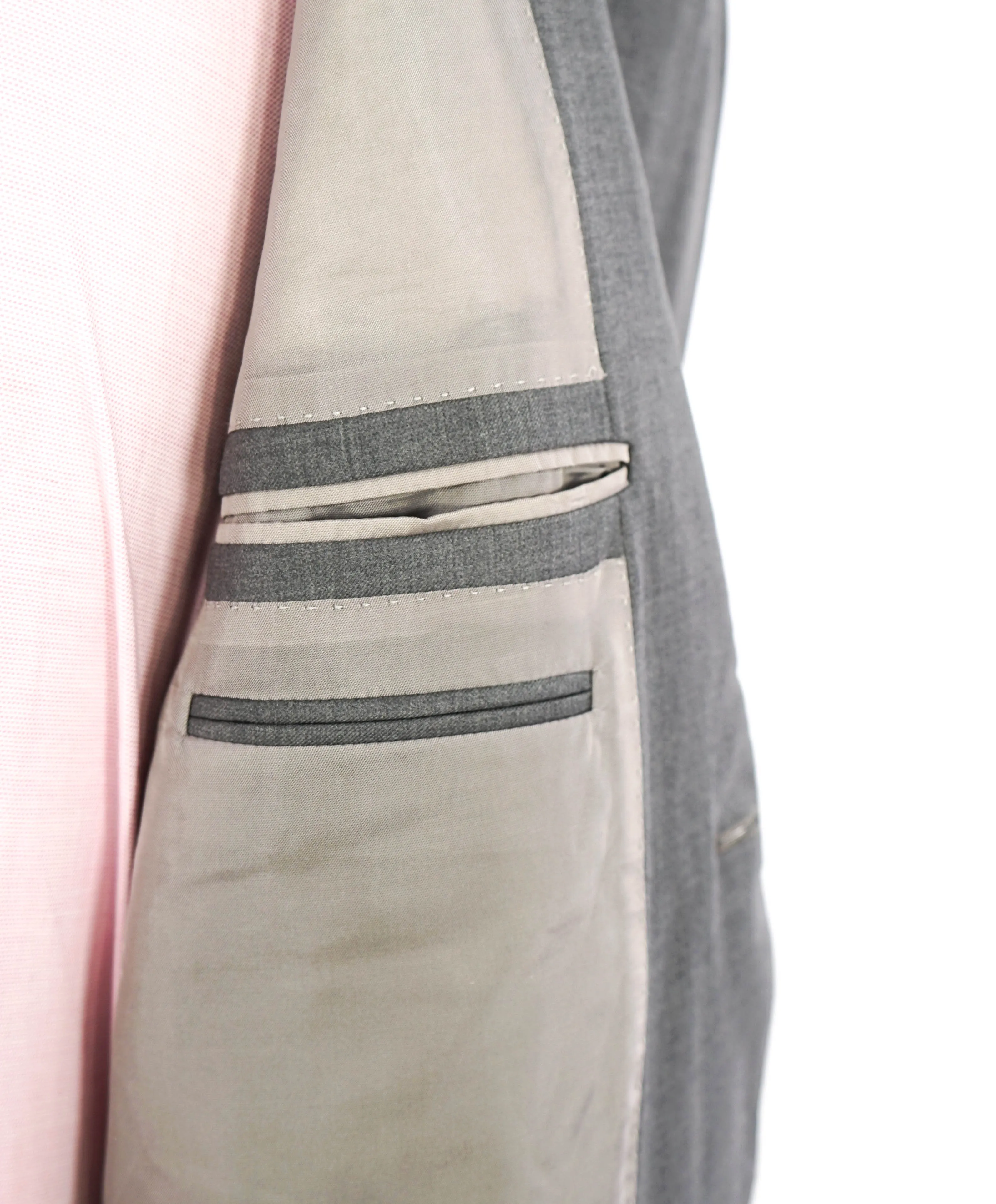 $3,290 ERMENEGILDO ZEGNA- “TORFEO” Light Gray Solid Blazer- 40R