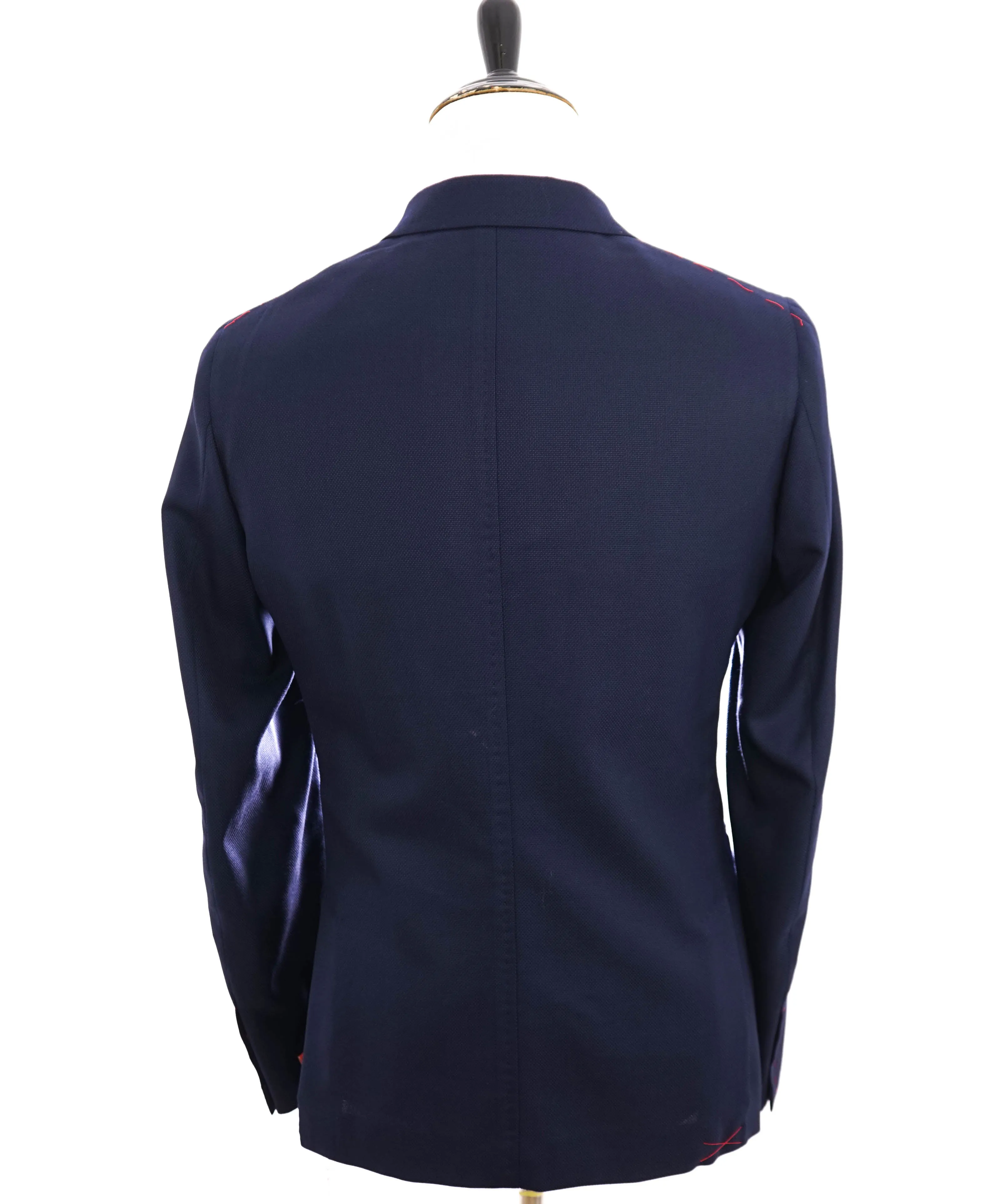 $3,295 ISAIA - "CORTINA" Navy Patch Pocket Textured Blazer - 42R