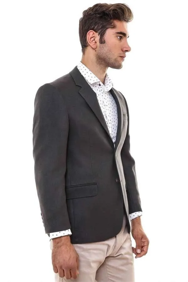 4 Drop Cachet Dark Green Men Blazer - Wessi