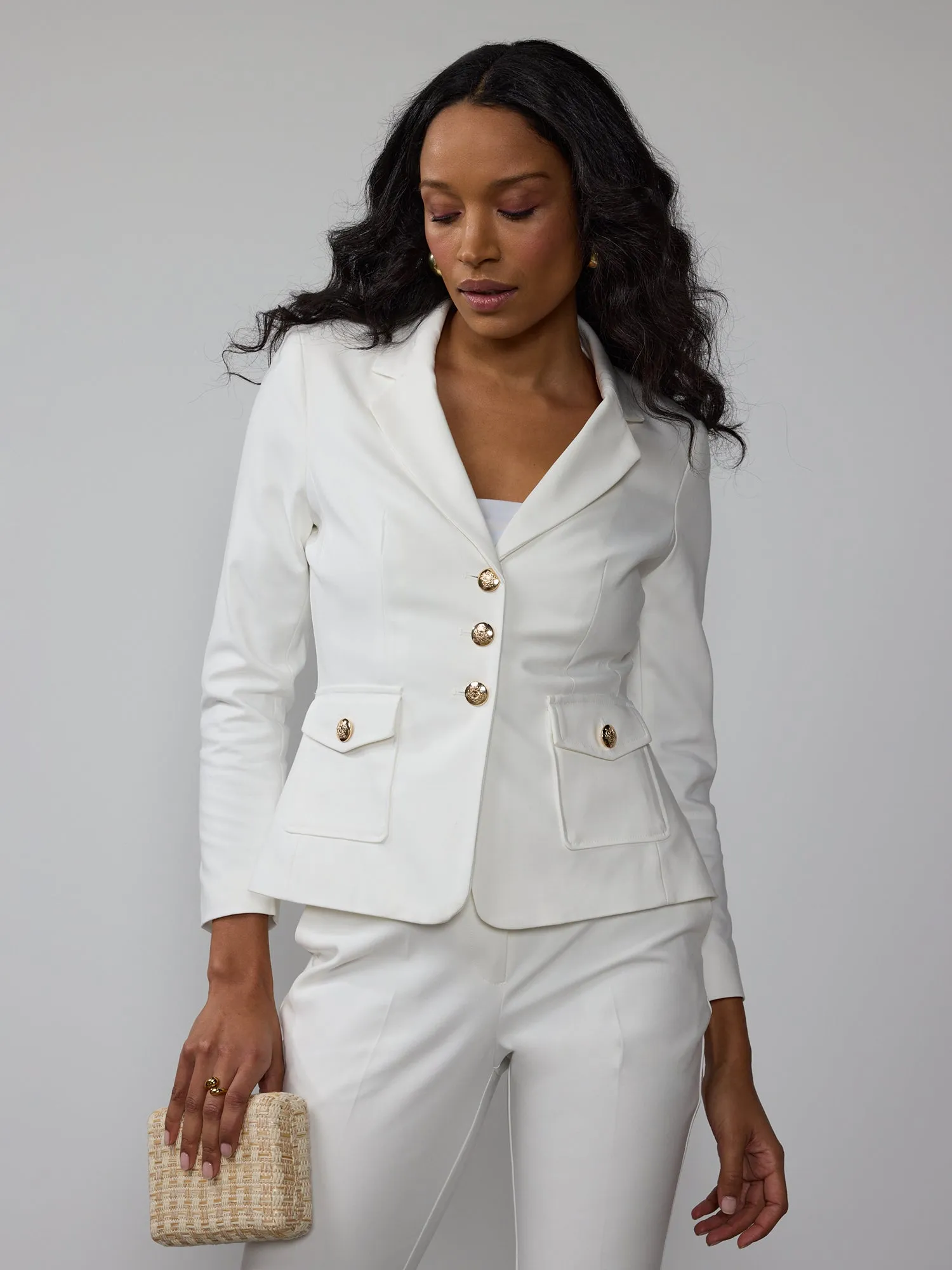 5 Button Notch Lapel Blazer