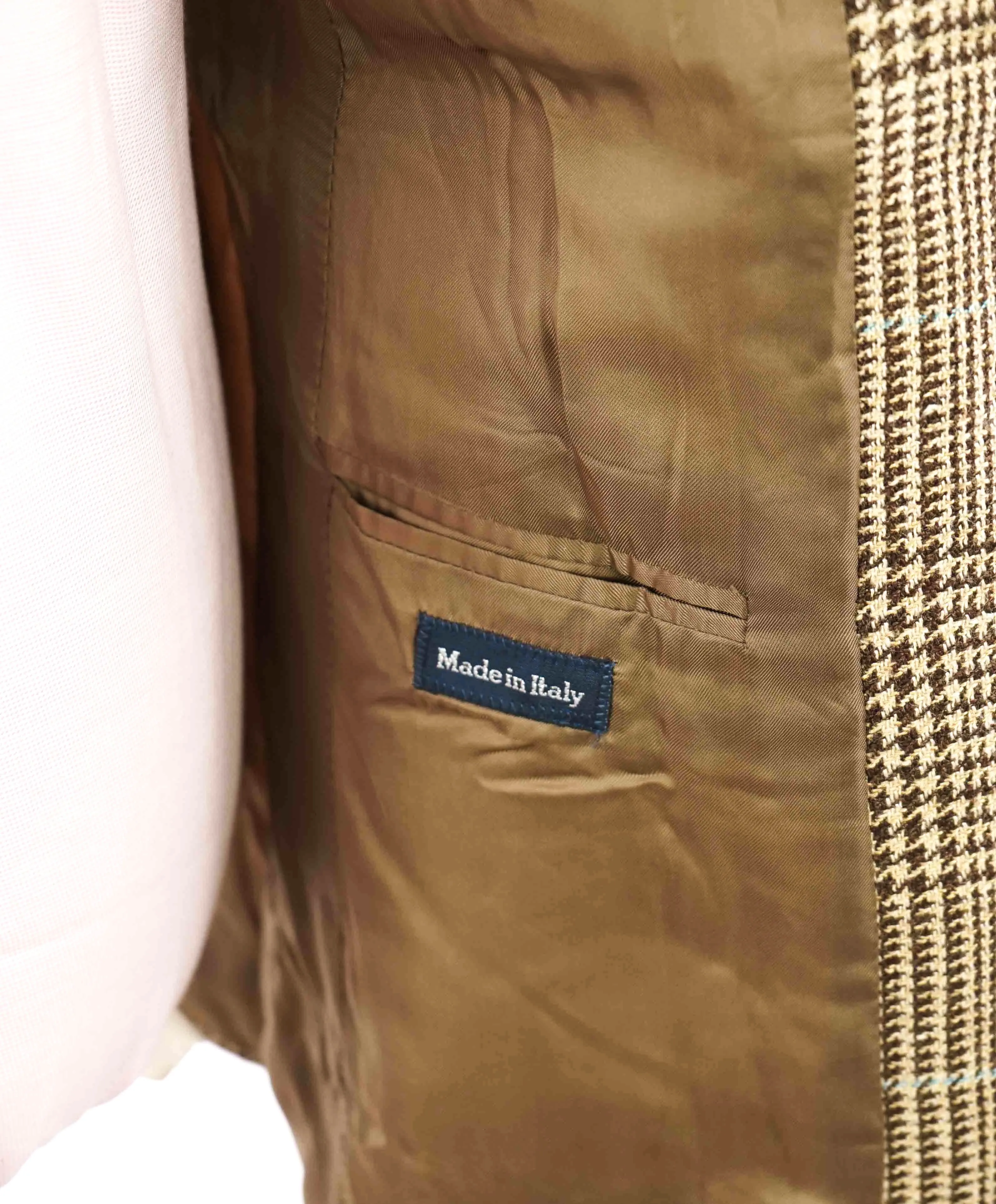 $5,495 BRIONI -"PARLAMENTO"  BROWN/BLUE Light Wool Blazer Italy - 36L NWD