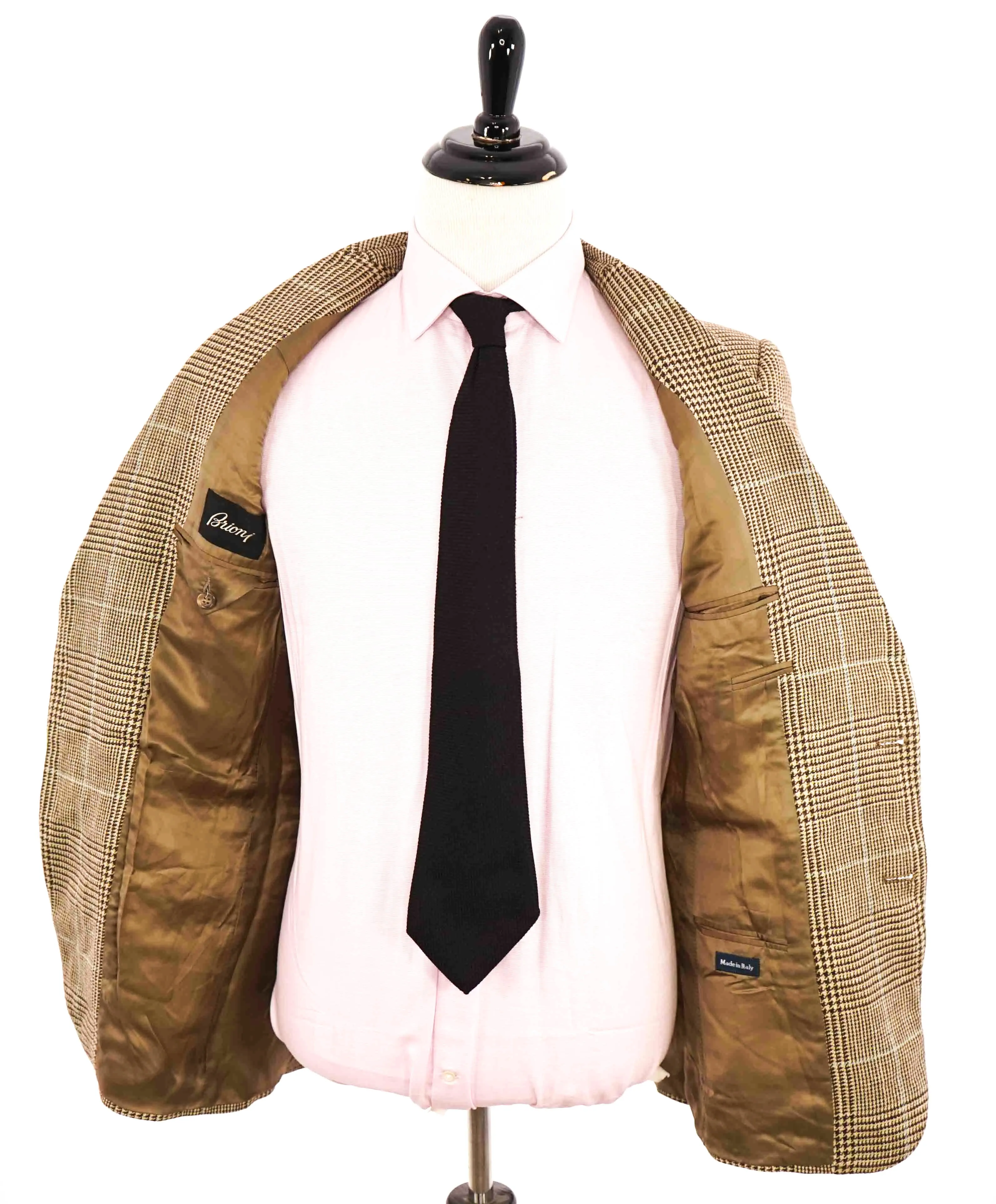 $5,495 BRIONI -"PARLAMENTO"  BROWN/BLUE Light Wool Blazer Italy - 36L NWD