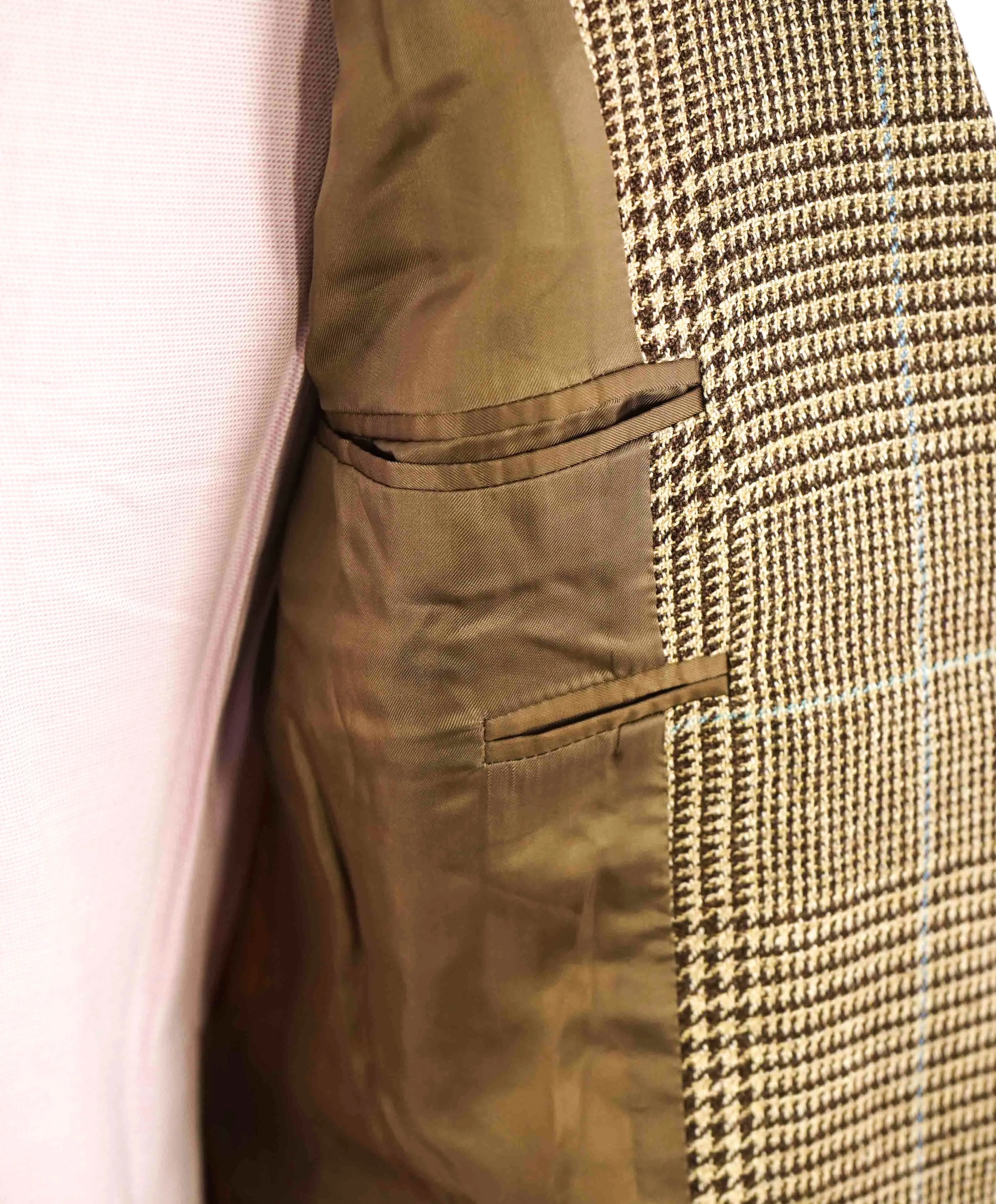 $5,495 BRIONI -"PARLAMENTO"  BROWN/BLUE Light Wool Blazer Italy - 36L NWD