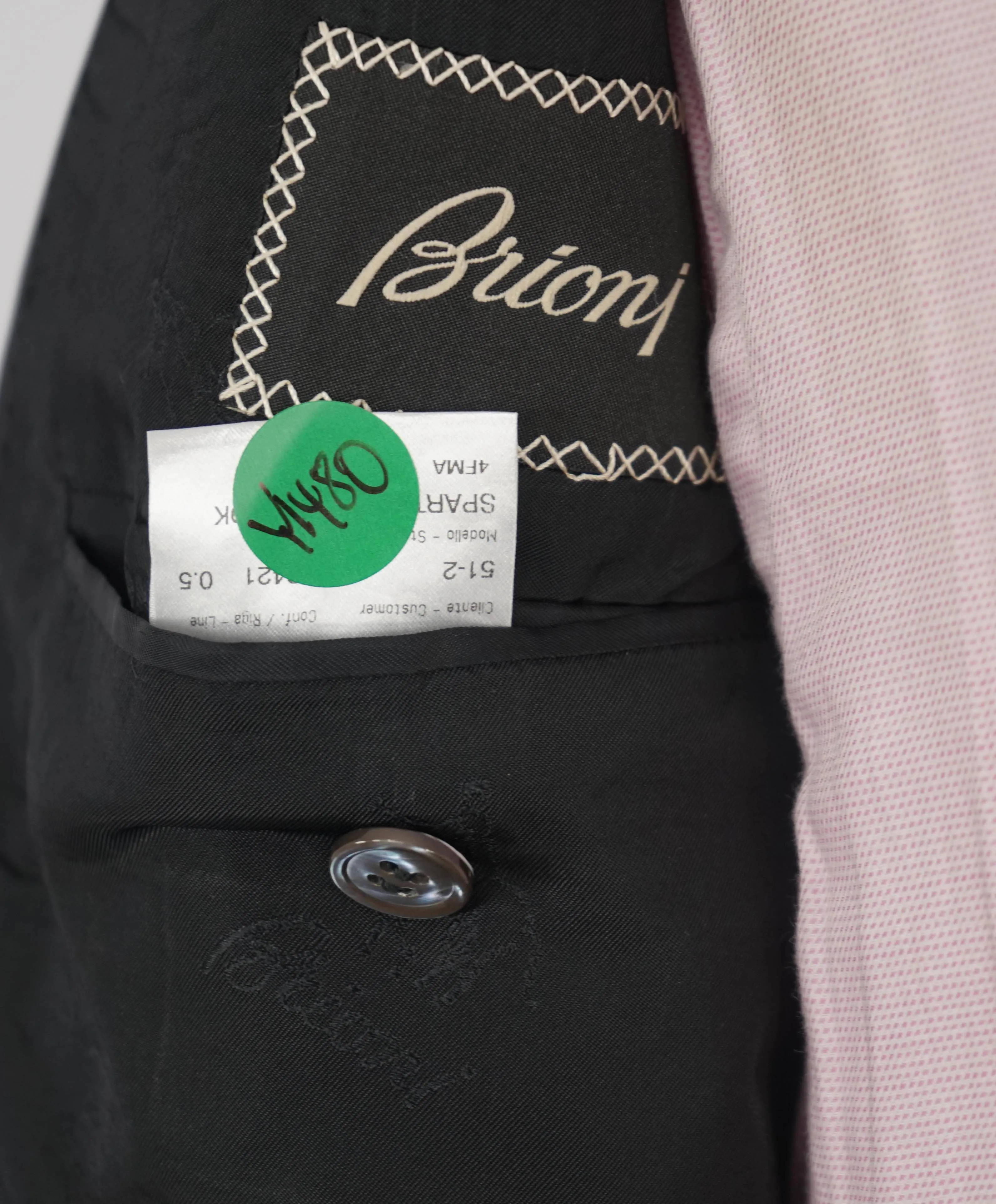 $5,995 BRIONI - *CELEB FAV* Hand Made In ITALY Black Peak Tuxedo Dinner JACKET - 42R