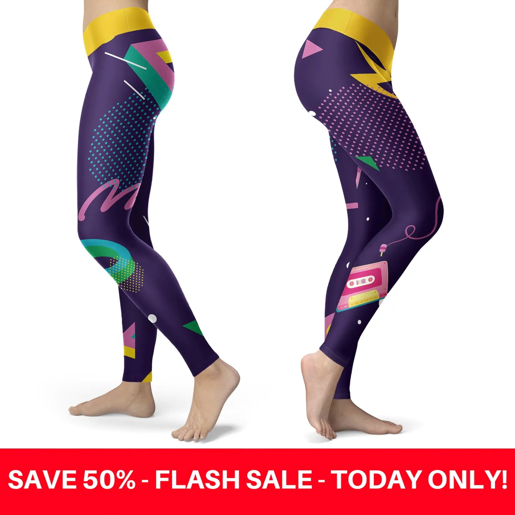 Abstract 80s Leggings