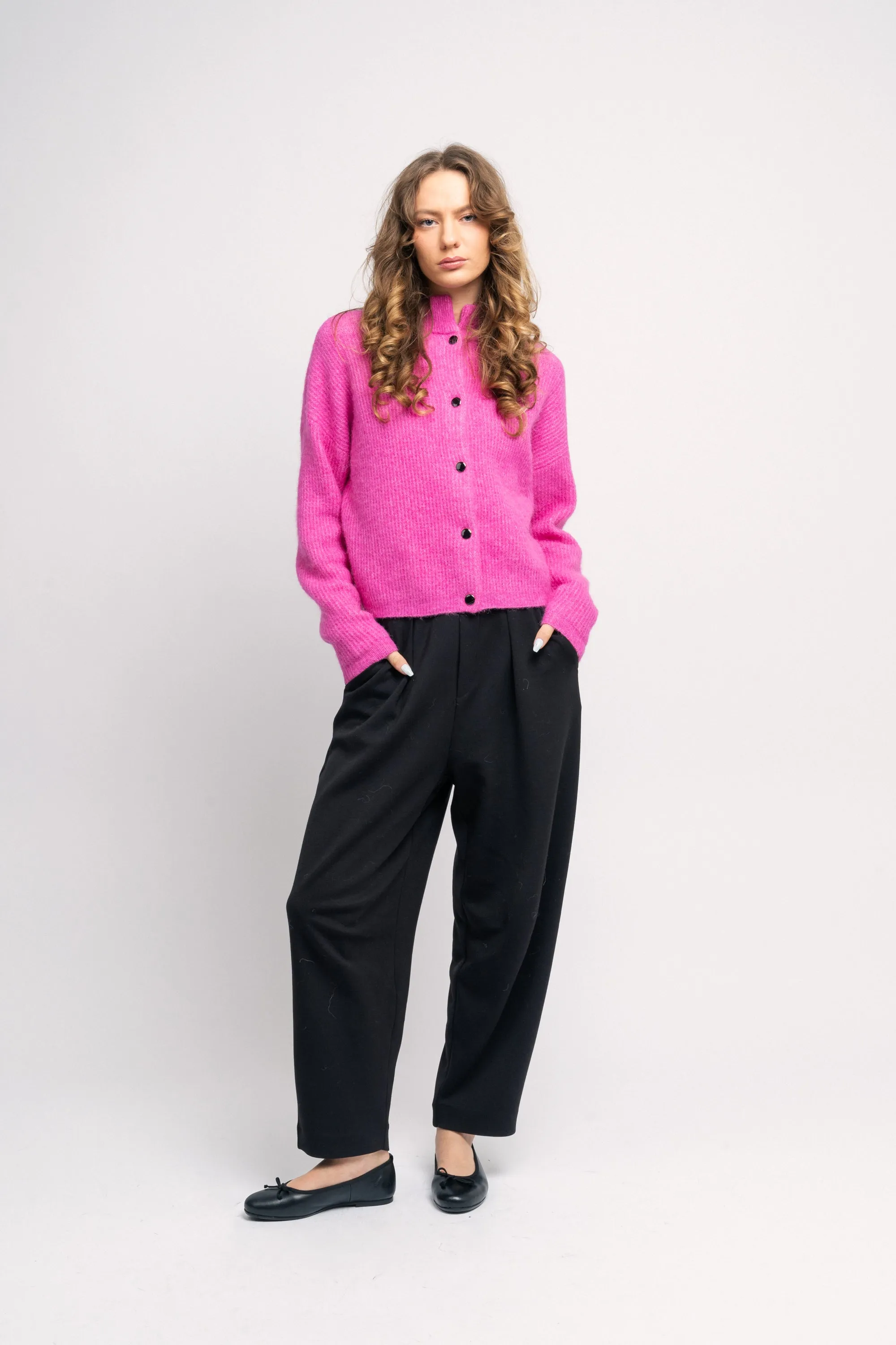 AlphaGZ Short Cardigan - Super Pink Melange