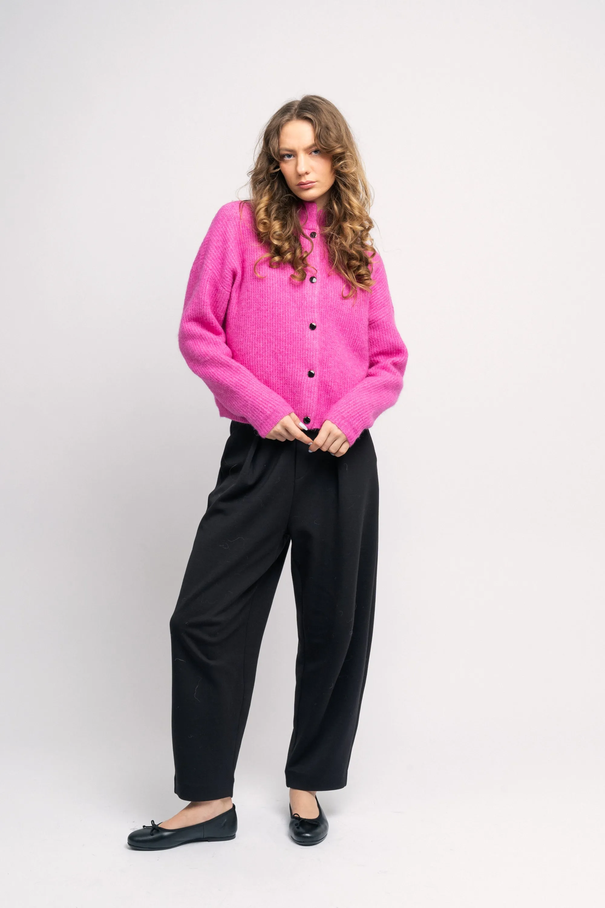 AlphaGZ Short Cardigan - Super Pink Melange