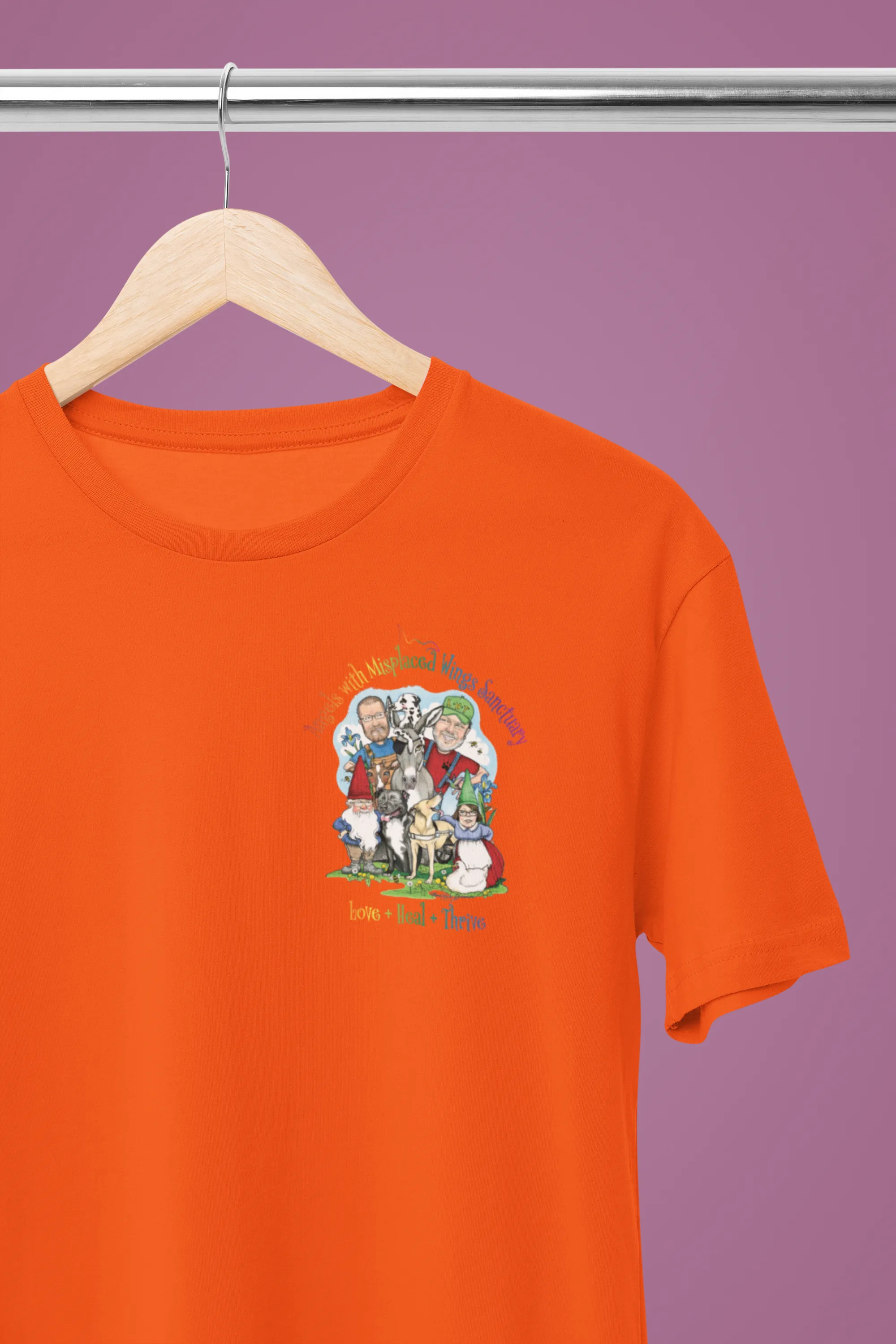 Angels With Misplaced Wings Small Logo Unisex Tee (available in several colors)