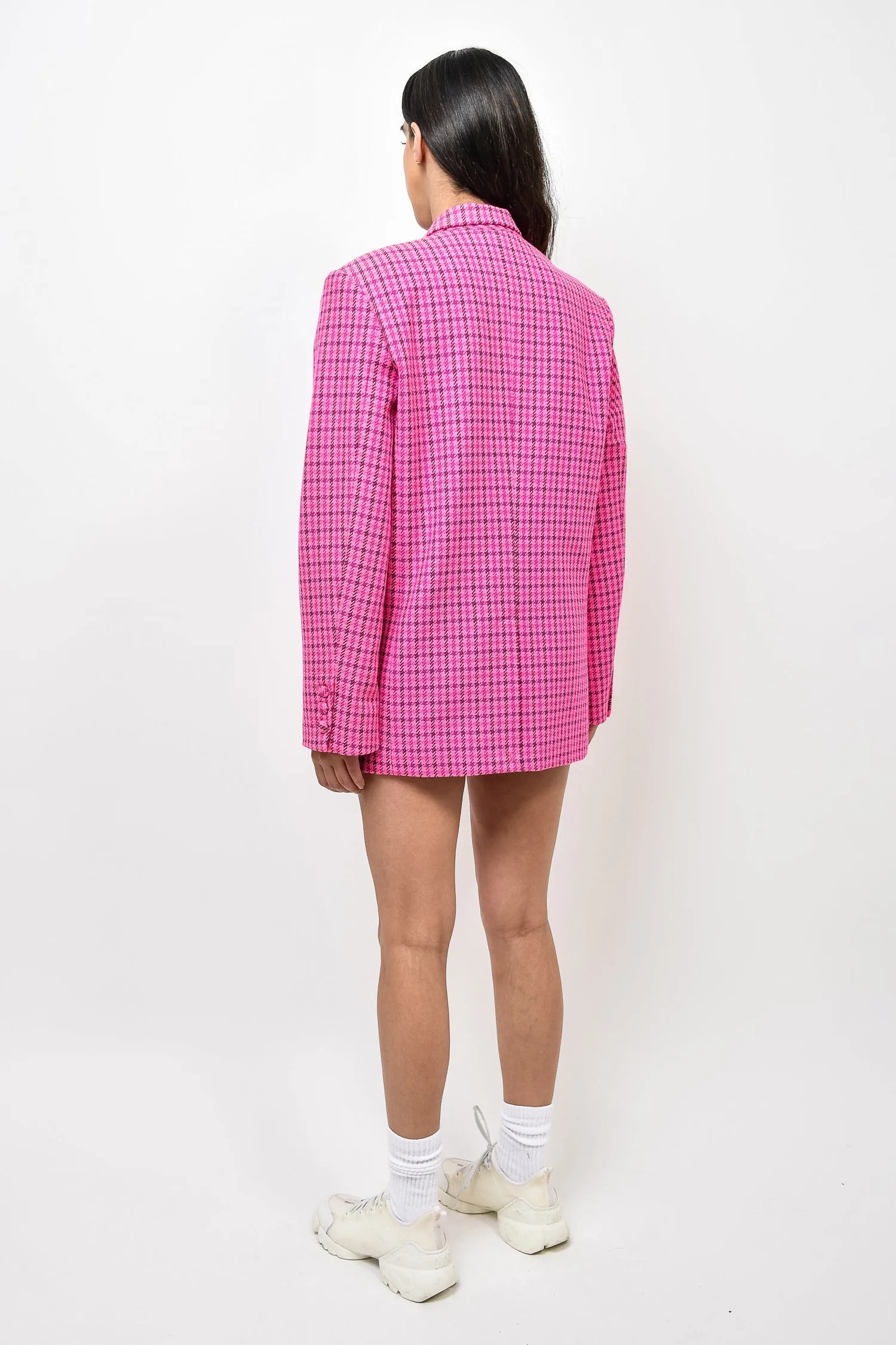 Area Pink Plaid Blazer Size 6