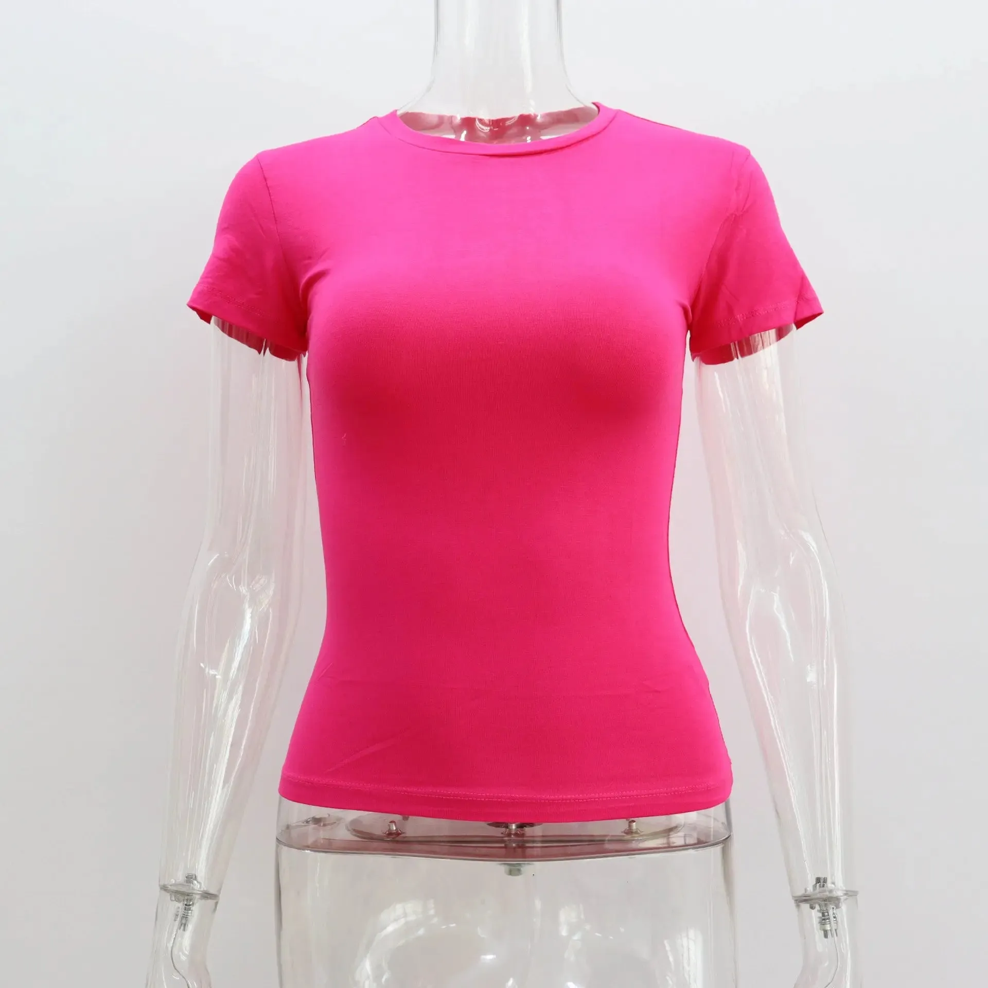 Basic Style Round Neck Short Sleeve Women's Tight Sexy Dress | Trendy & Stylish Women's Bodycon Outfit