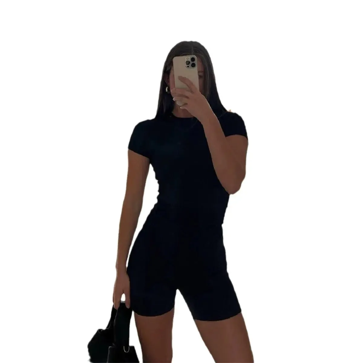 Basic Style Round Neck Short Sleeve Women's Tight Sexy Dress | Trendy & Stylish Women's Bodycon Outfit
