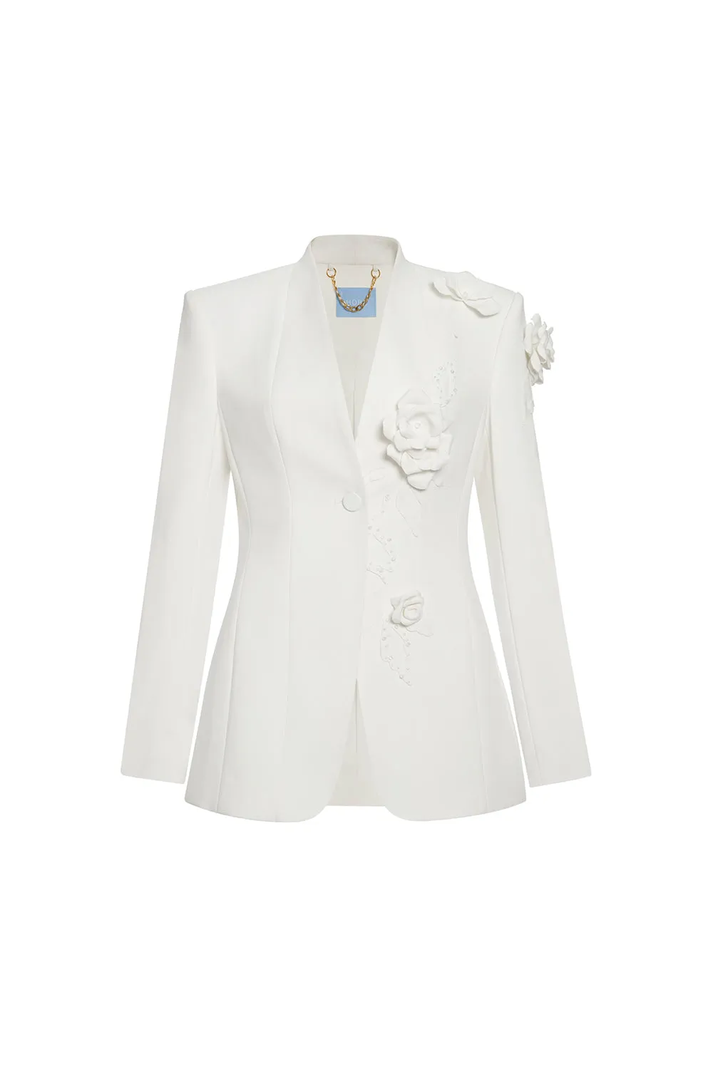 Bianca Structured Long Sleeved Twill Blazer