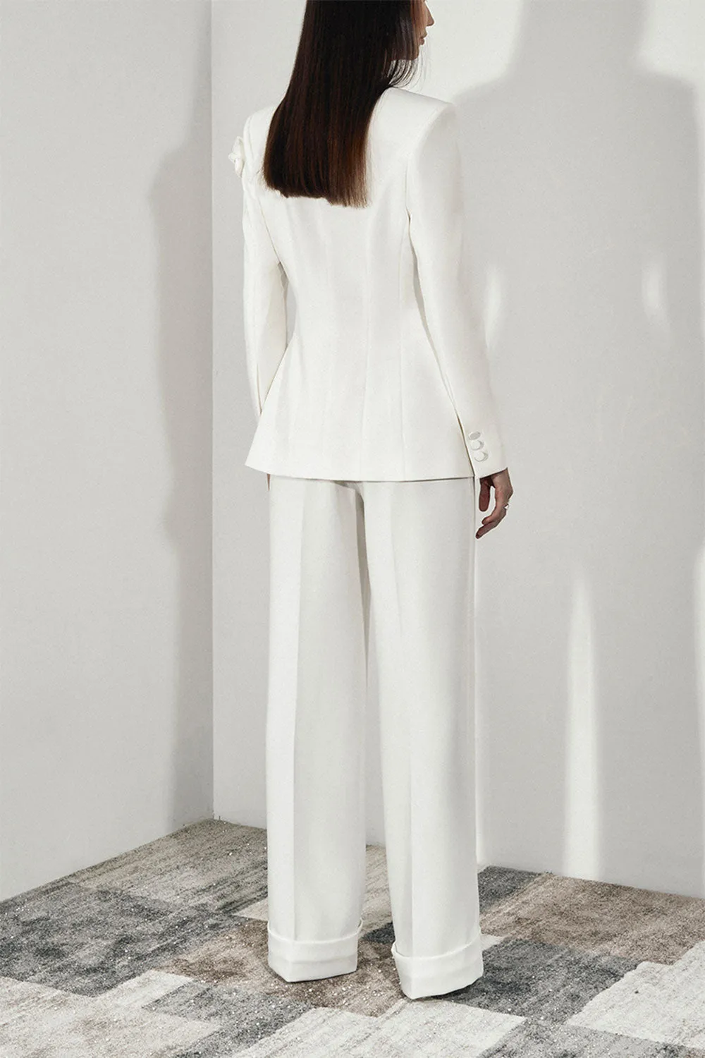 Bianca Structured Long Sleeved Twill Blazer