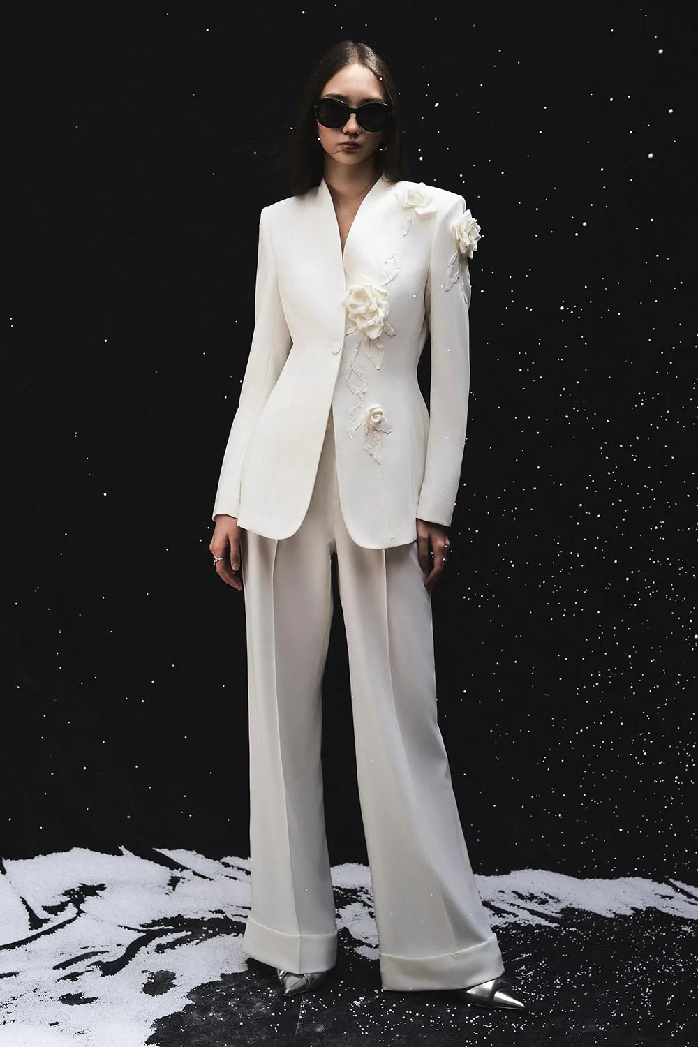 Bianca Structured Long Sleeved Twill Blazer