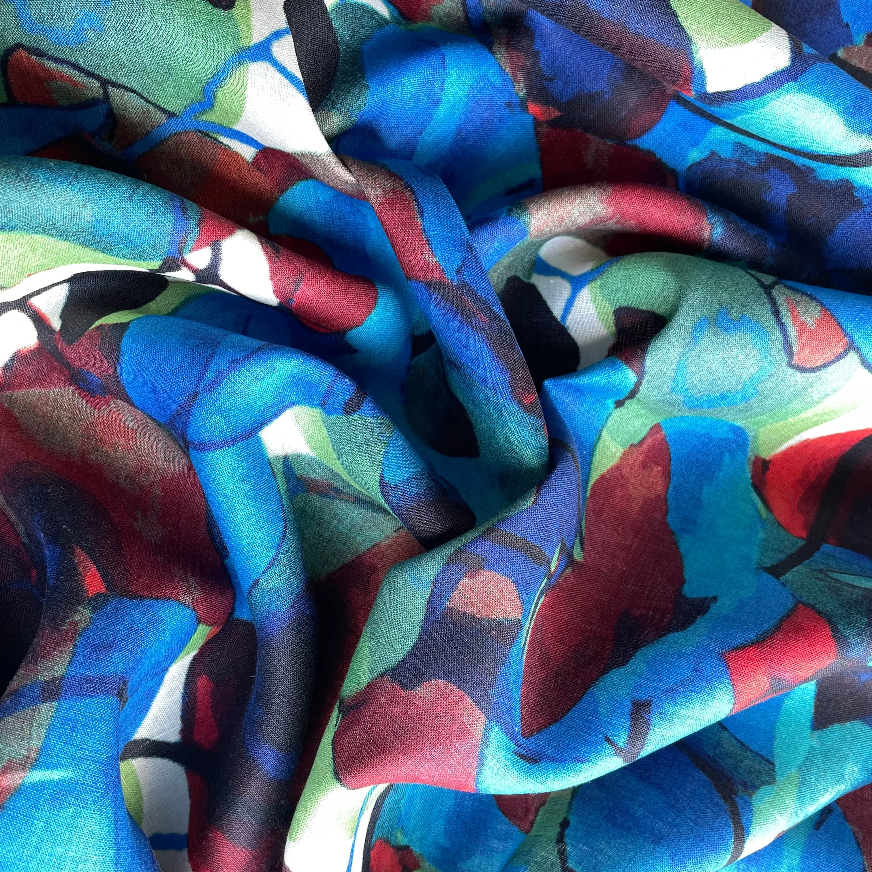 Blue Season Printed Linen