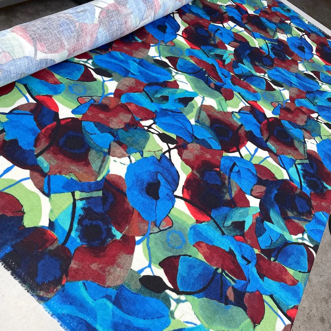 Blue Season Printed Linen
