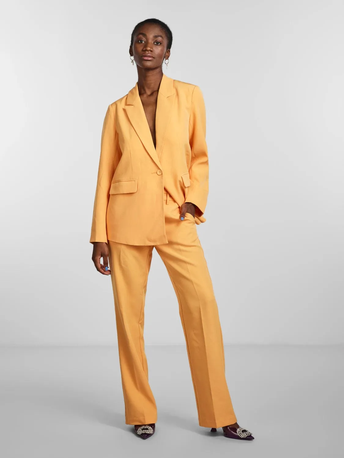 BLURRIS BLAZER MOCK ORANGE - YAS