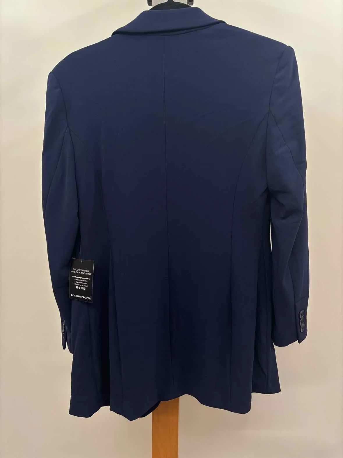 Boston Proper Women's Size 8 Navy Solid Jacket
