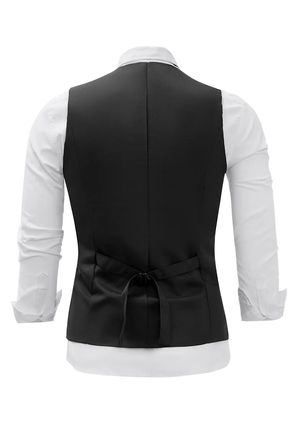 Burgundy Single Breasted Men's Suit Vest 3-Piece Set