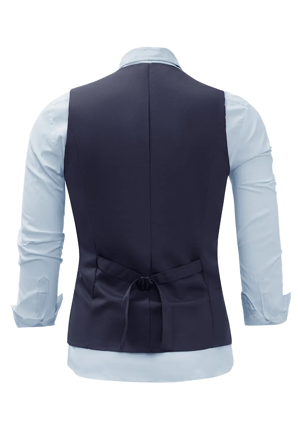 Burgundy Single Breasted Men's Suit Vest 3-Piece Set