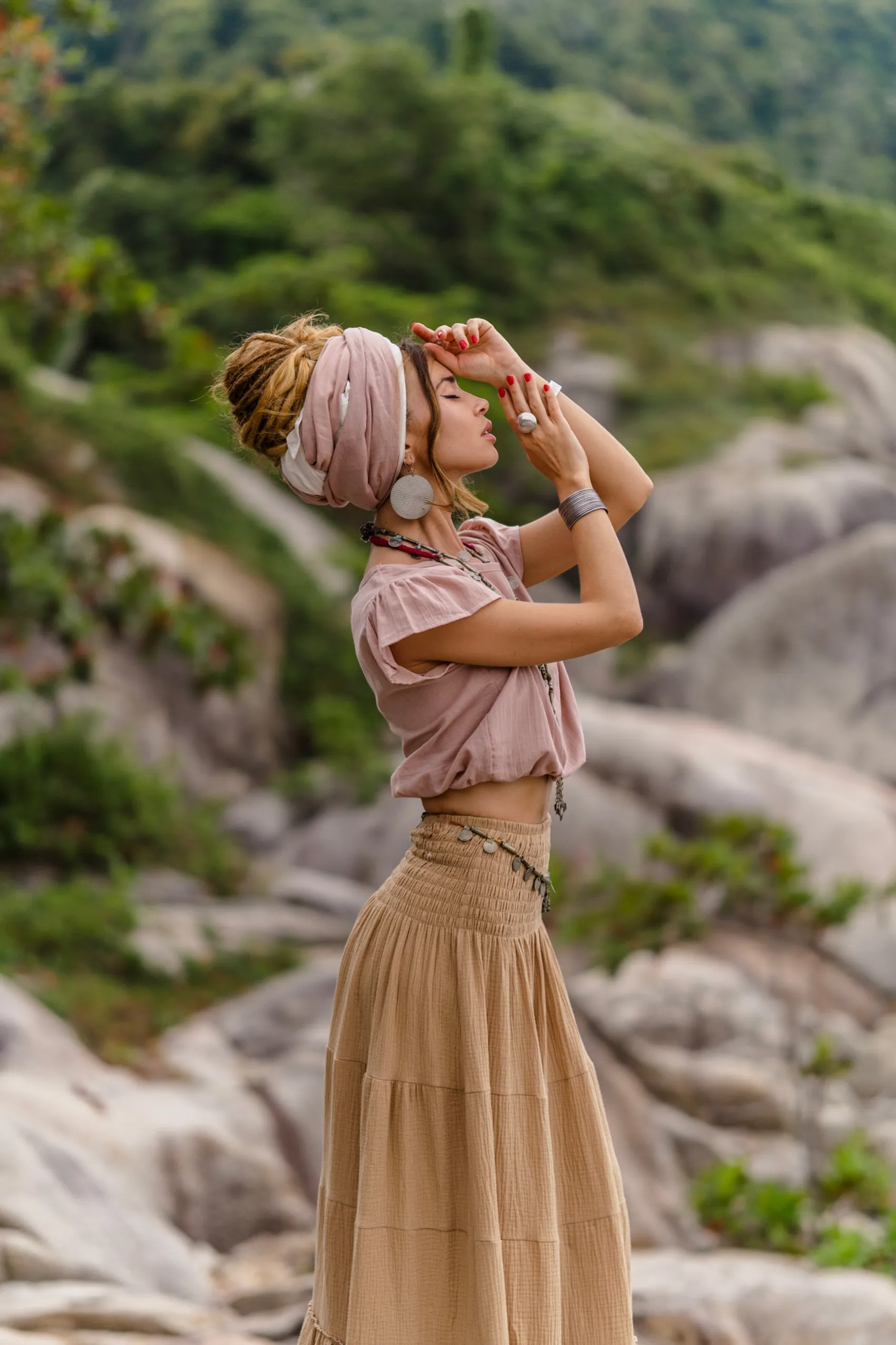 Cap Crop Top Sina Desert Rose