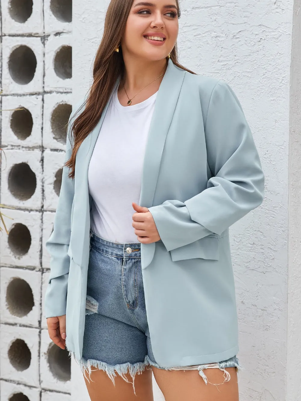 Casual Plus Size Blazer Jacket