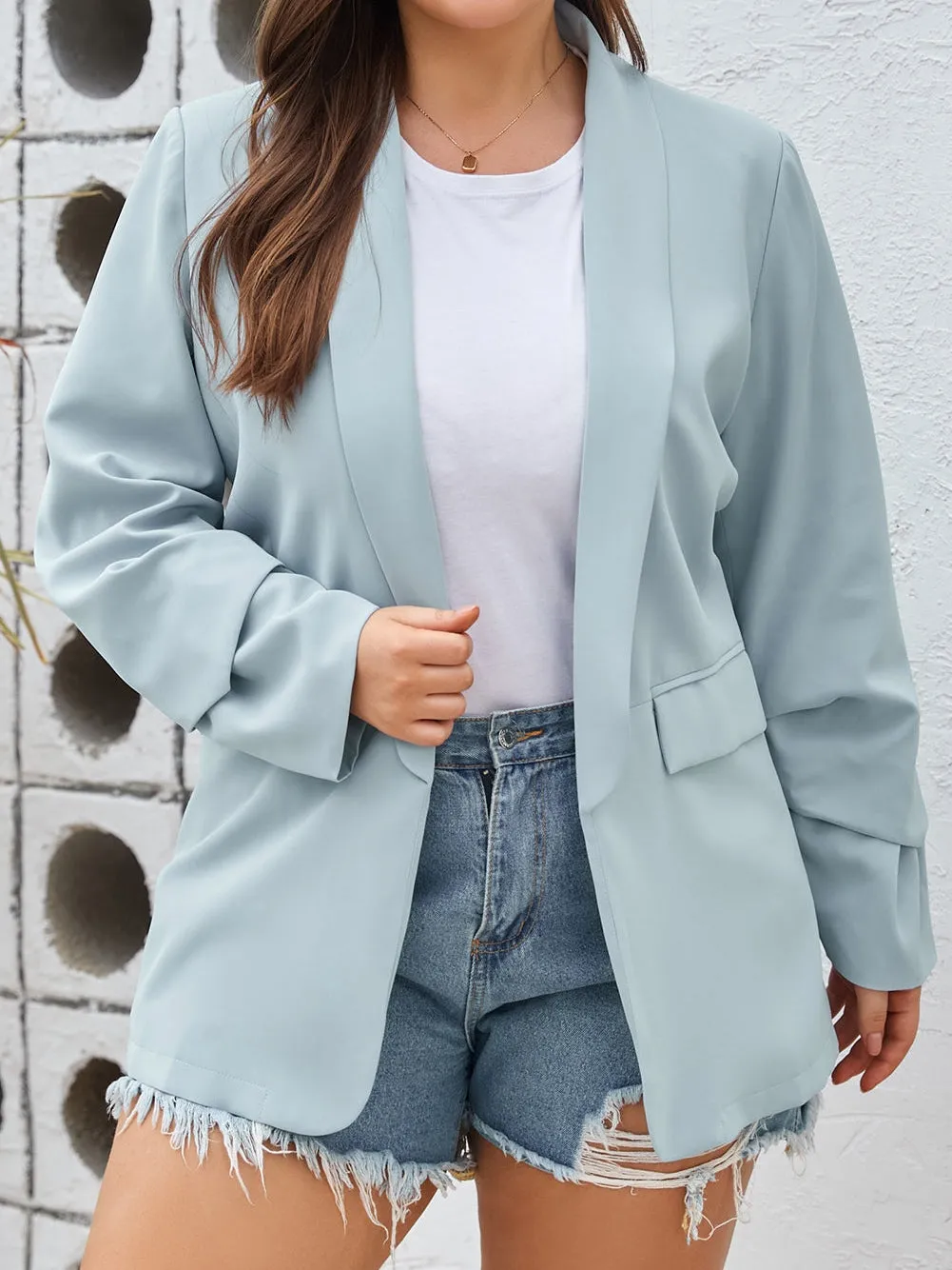 Casual Plus Size Blazer Jacket