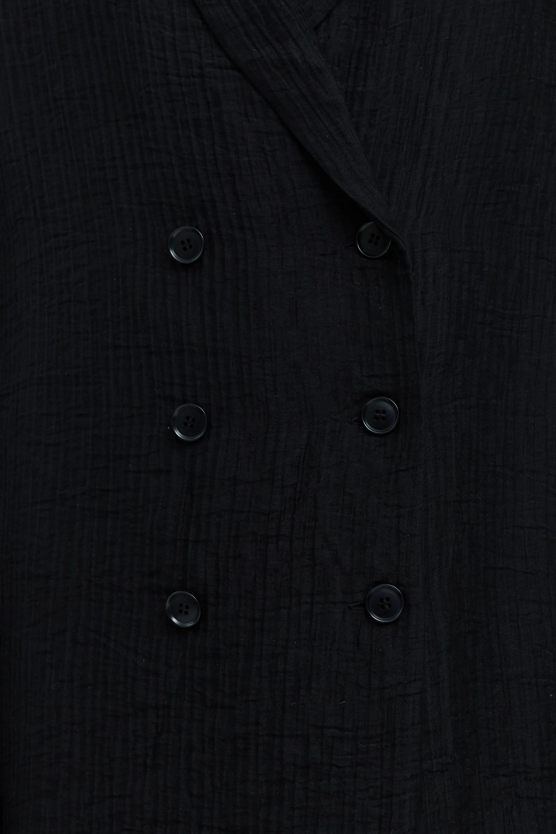 Crinkle Satin Black Beau Blazer