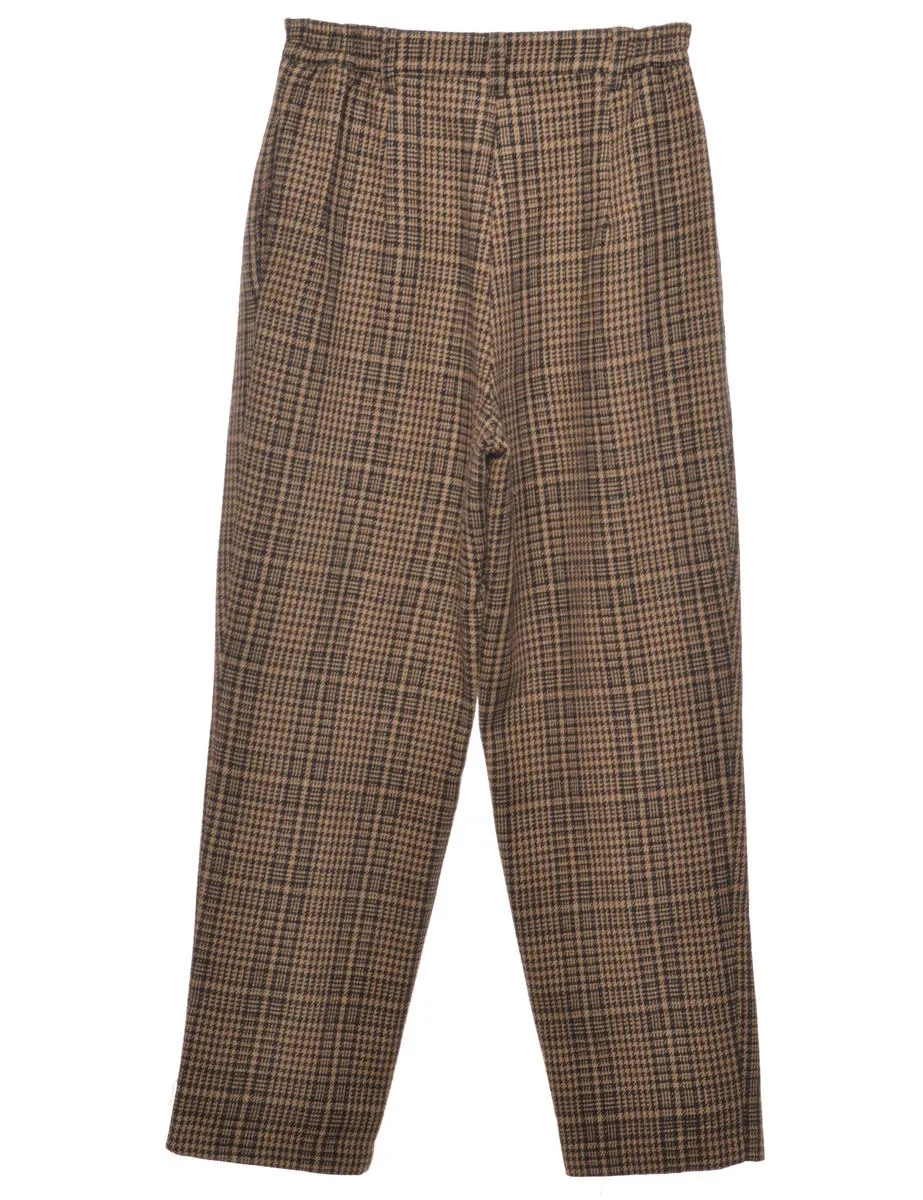 Dogtooth Black & Brown Trousers - W26 L27