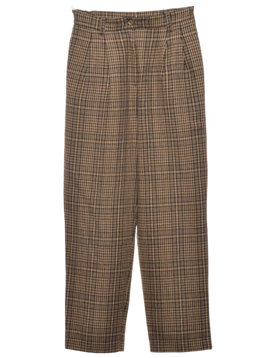 Dogtooth Black & Brown Trousers - W26 L27