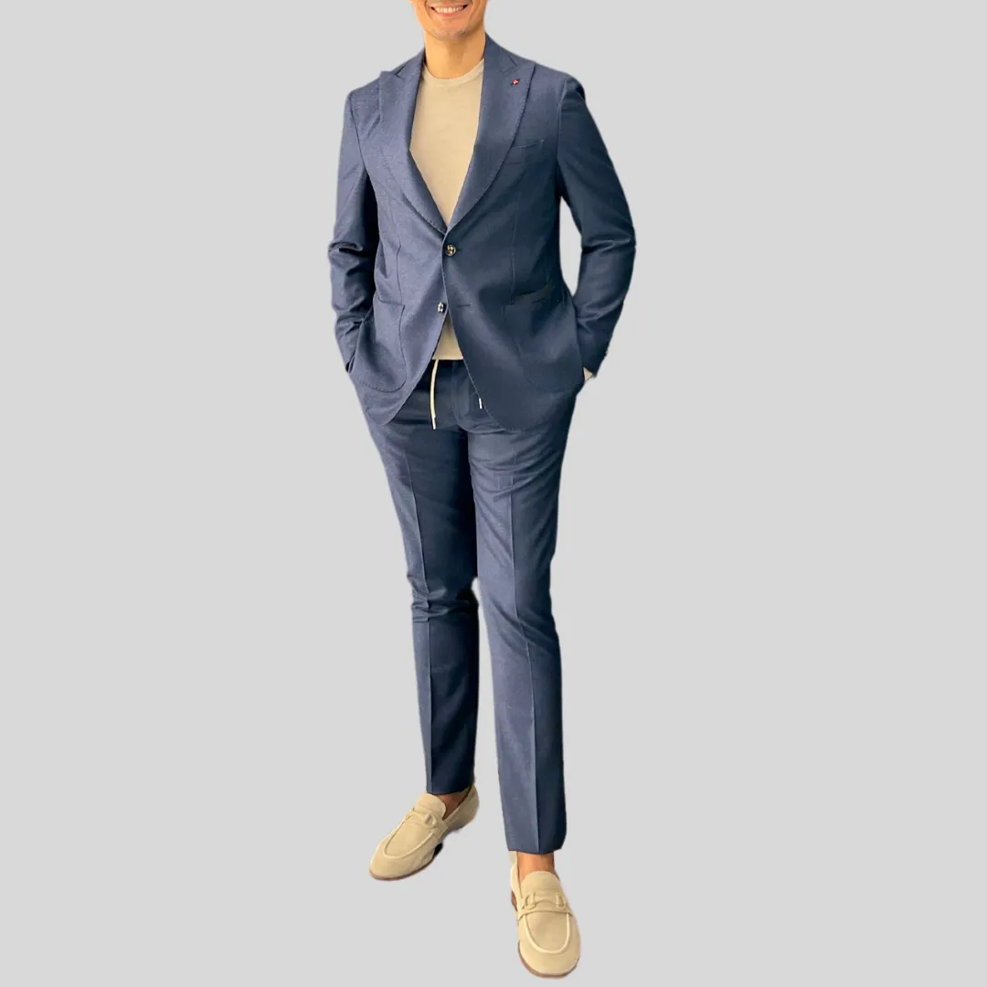 Drawstring Dress Pants - Blue