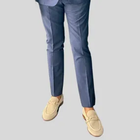 Drawstring Dress Pants - Blue