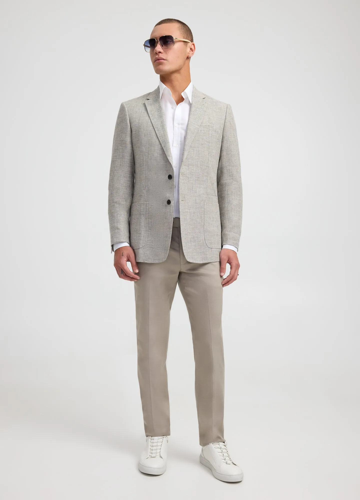 End on End Linen Blazer Natural