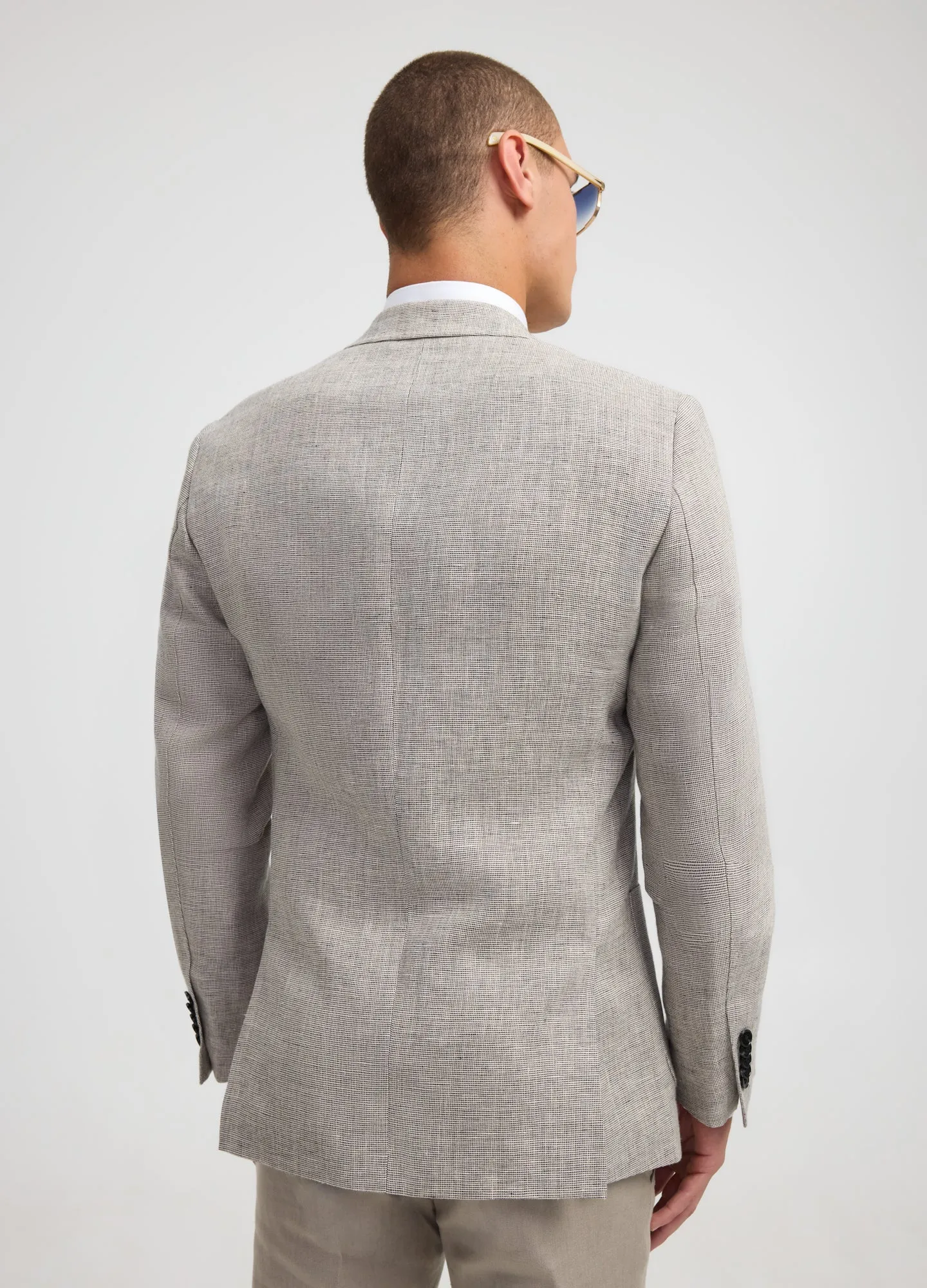 End on End Linen Blazer Natural