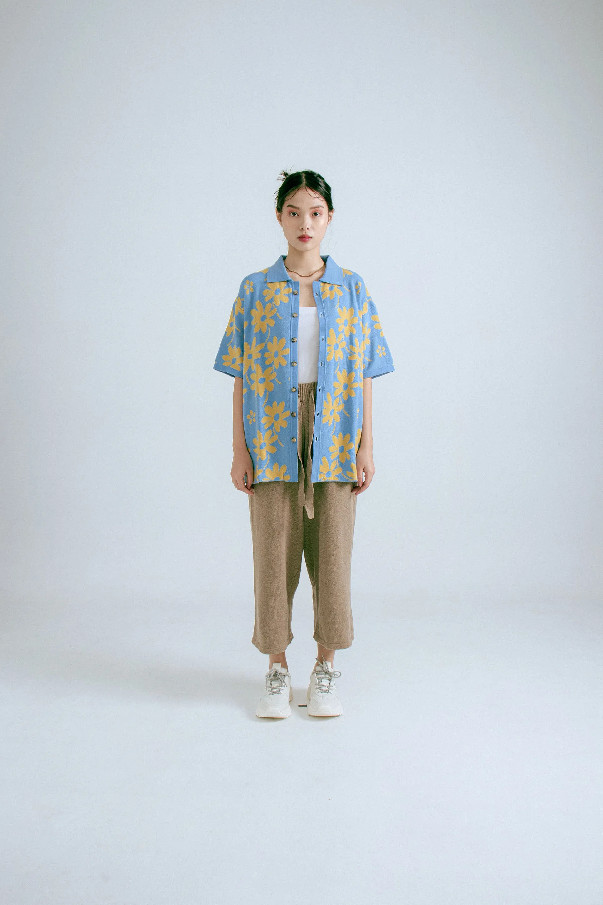 Flora Lounge Shirt Blue
