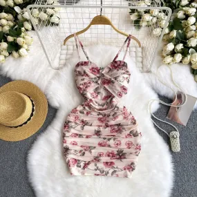Hottie Pleated Floral Slip Dress