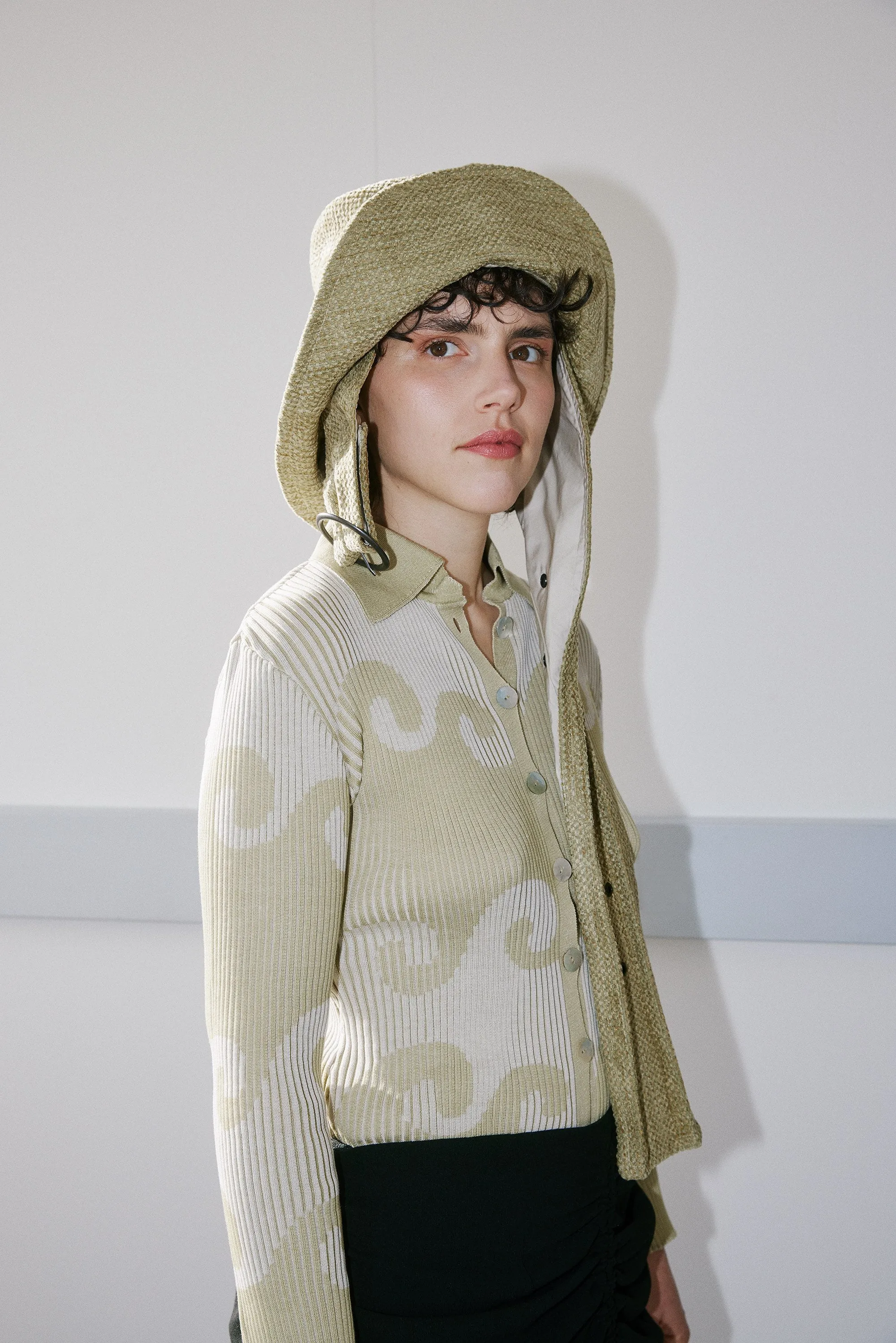 Izumi cardigan - pistachio/cream