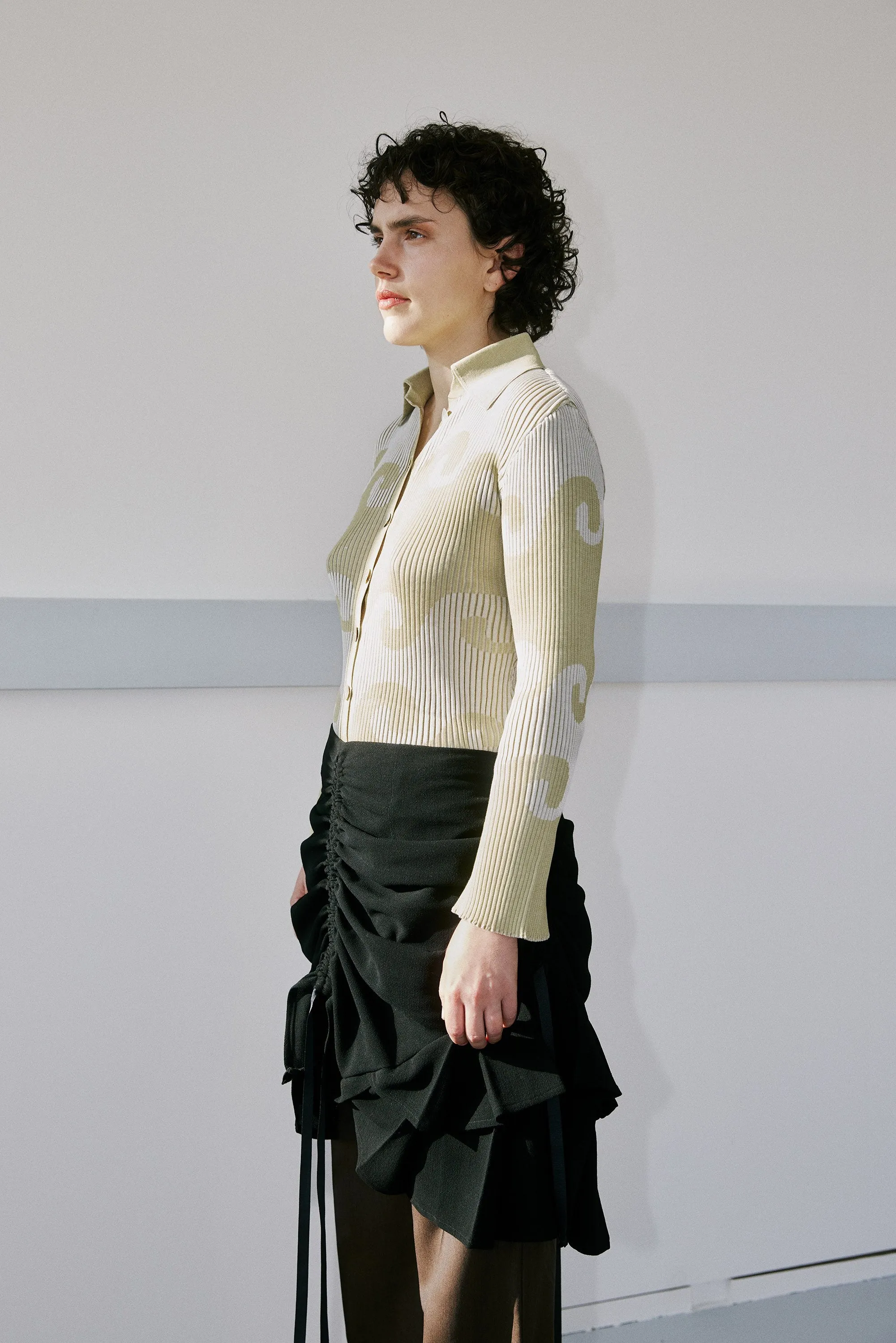 Izumi cardigan - pistachio/cream