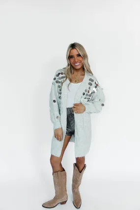 Jojo Sequin Cardigan - Grey