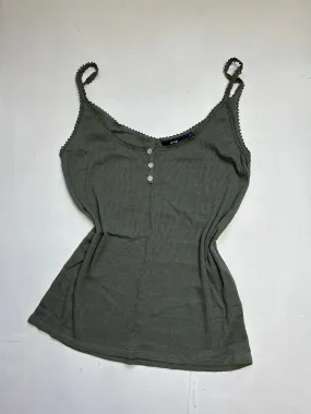 Khaki ribbed cami top (XL)