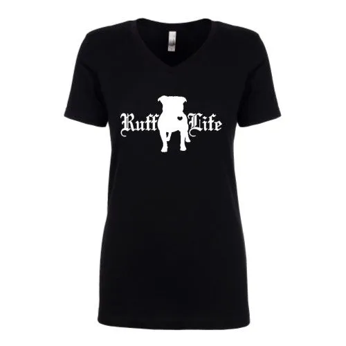 Ladies Pitty Ruff Life V-Neck (available in several colors)