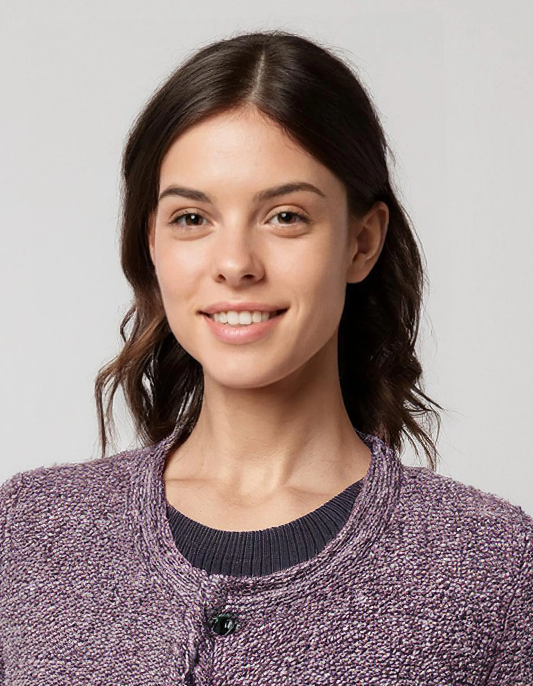Lavender Button-Up Cardigan