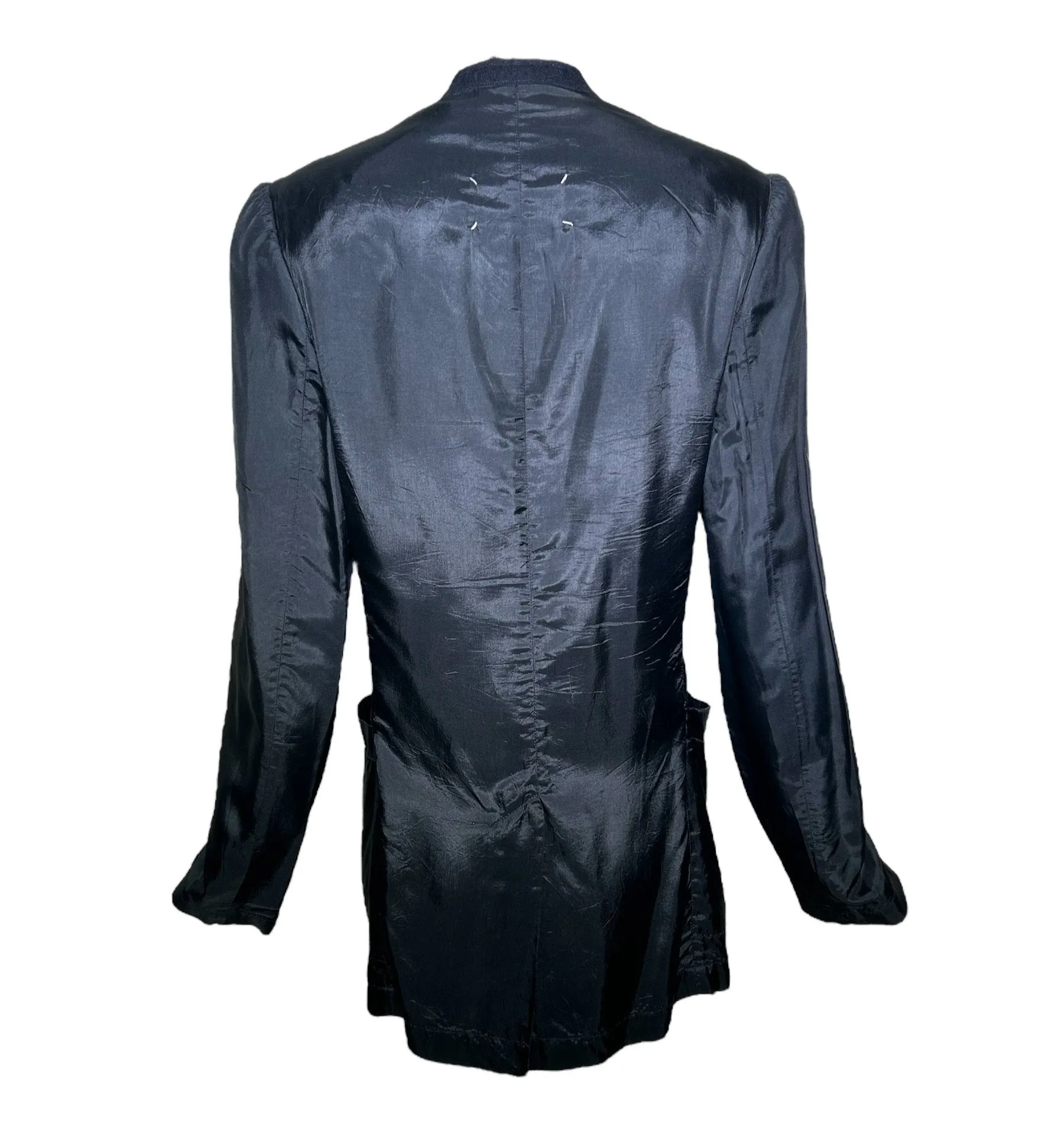 Martin Margiela 90's Deconstructed Black Acetate Blazer